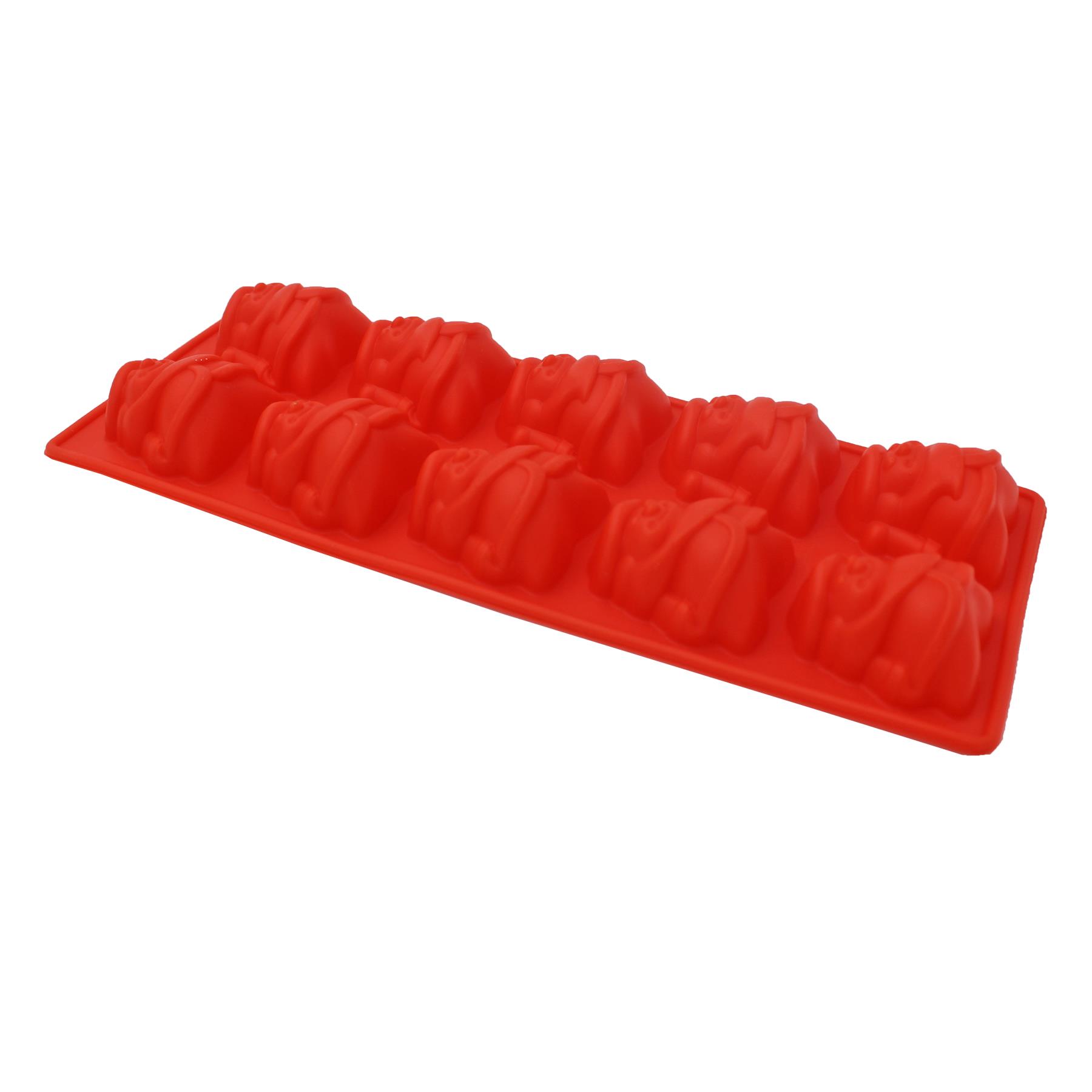 Christmas Santa Silicone Mould 10 Section Ice Cube Cakes Chocolates Reusable