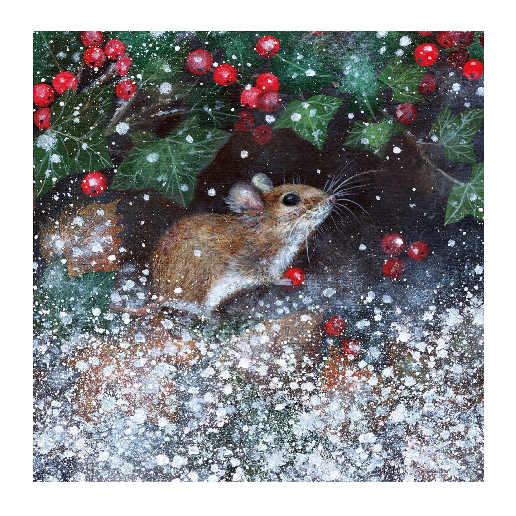 image441090520.jpg Box of 20 Charity Christmas Cards 100% Recyclable - Animals and Winter Berries