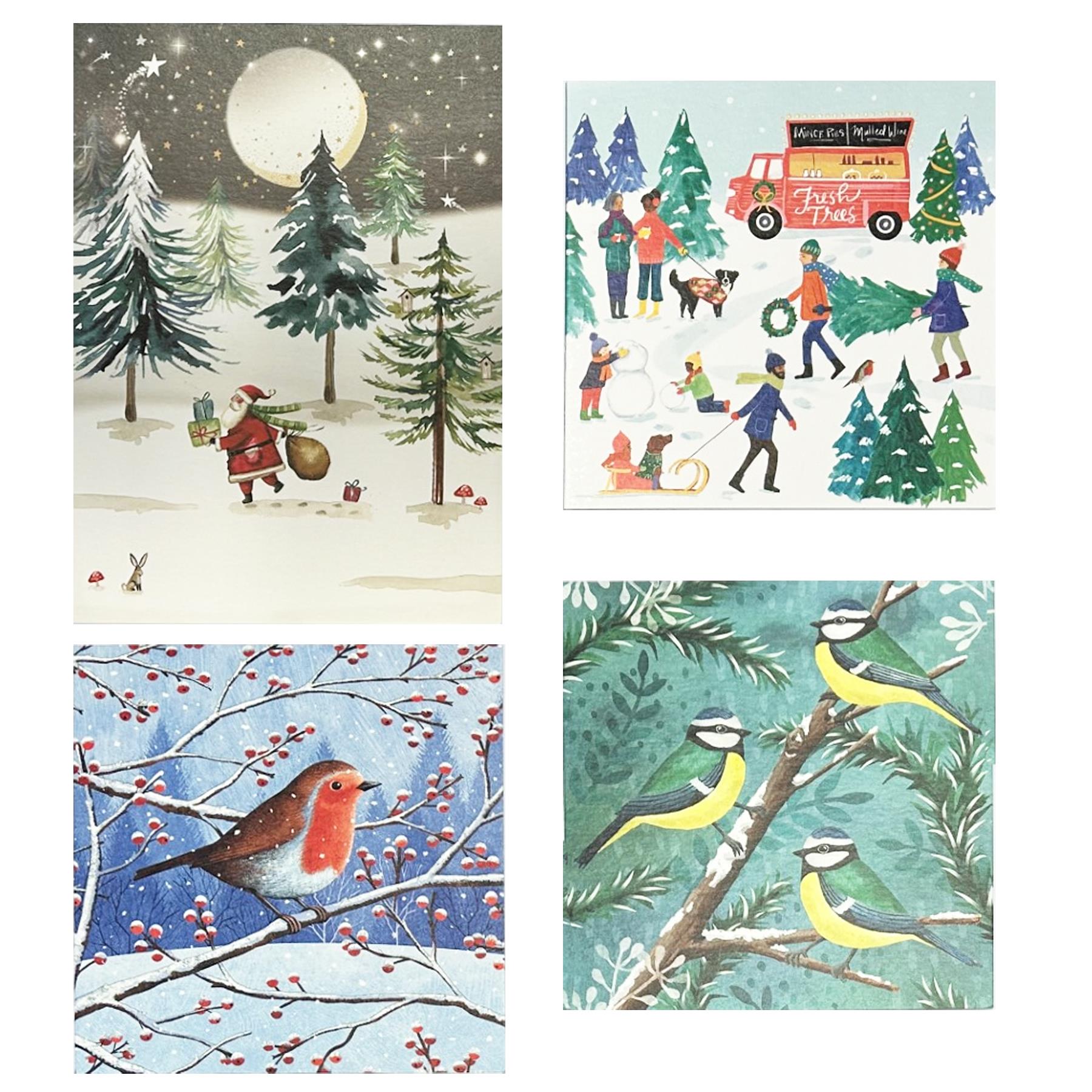 Box of 30 Charity Christmas Cards Recyclable - British Heart Foundation