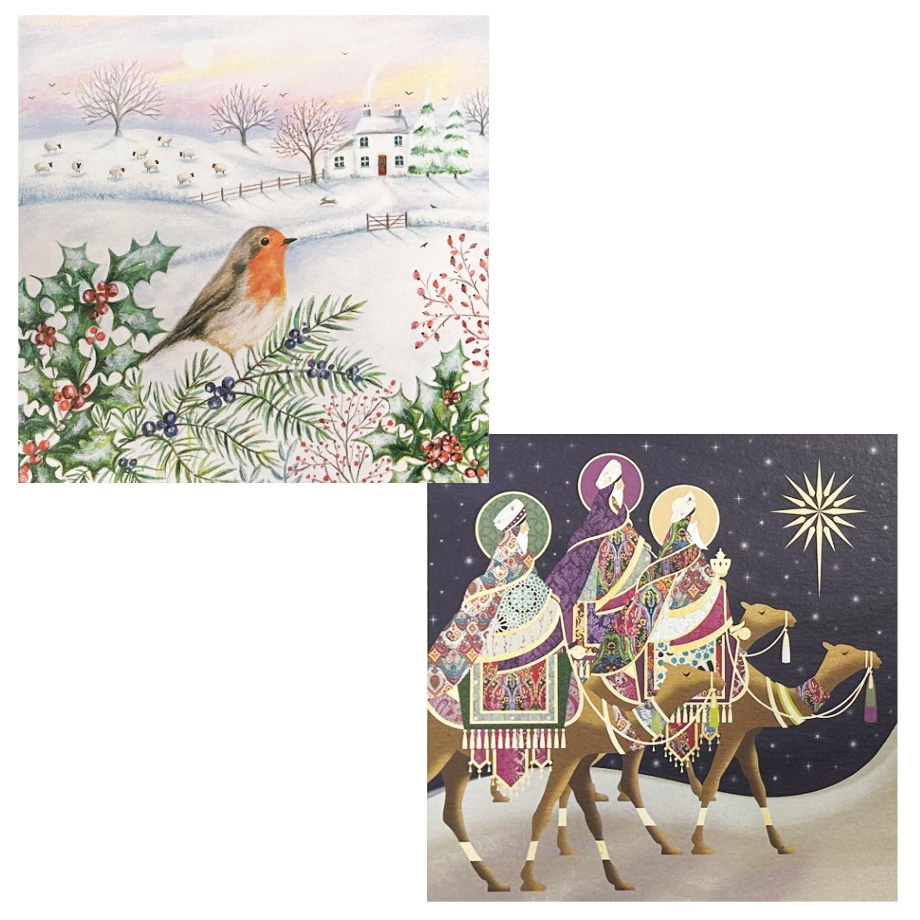 Box of 30 Charity Christmas Cards Recyclable - British Heart Foundation