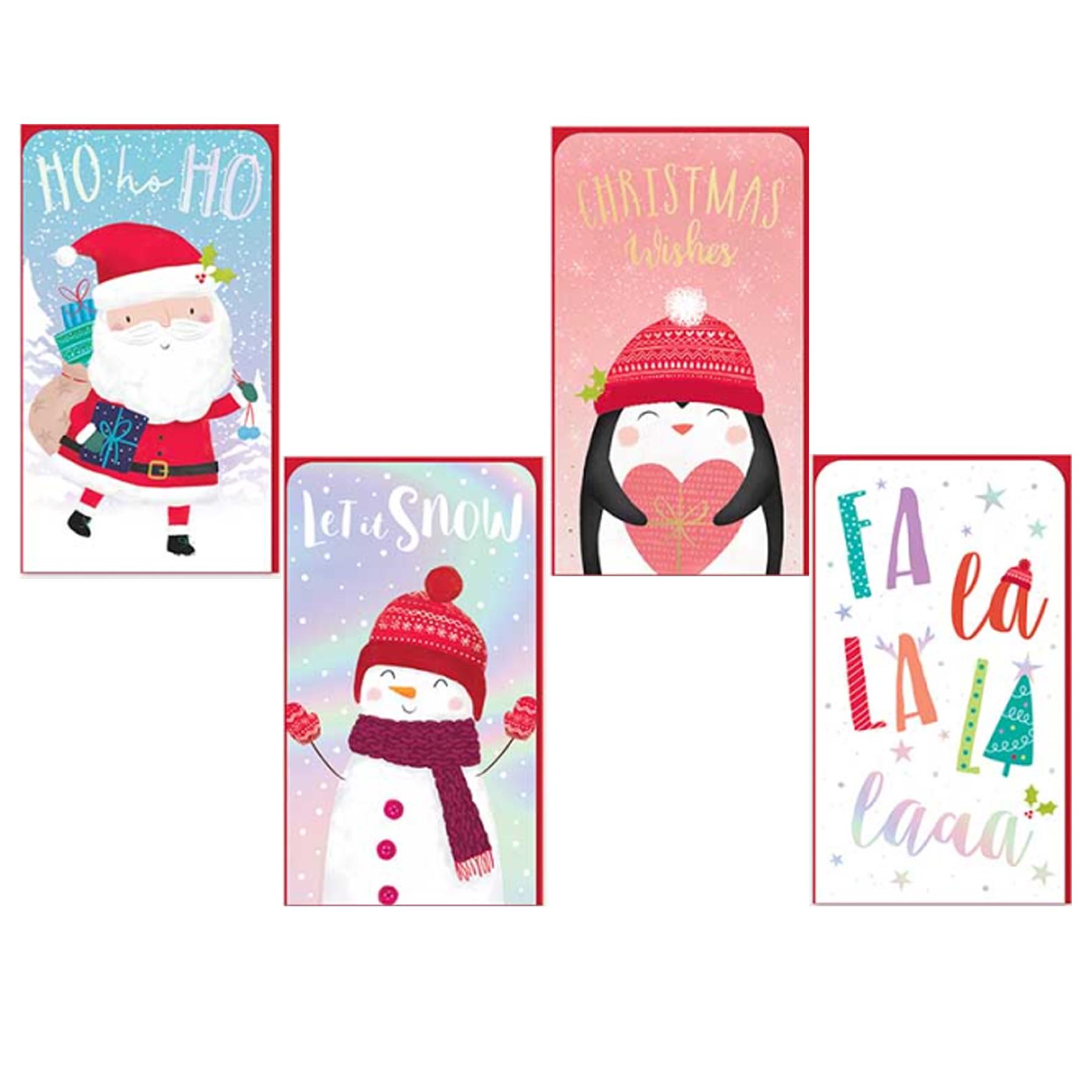 Christmas Money Wallet and Envelope Pack of 4 - Cute Christmas Designs