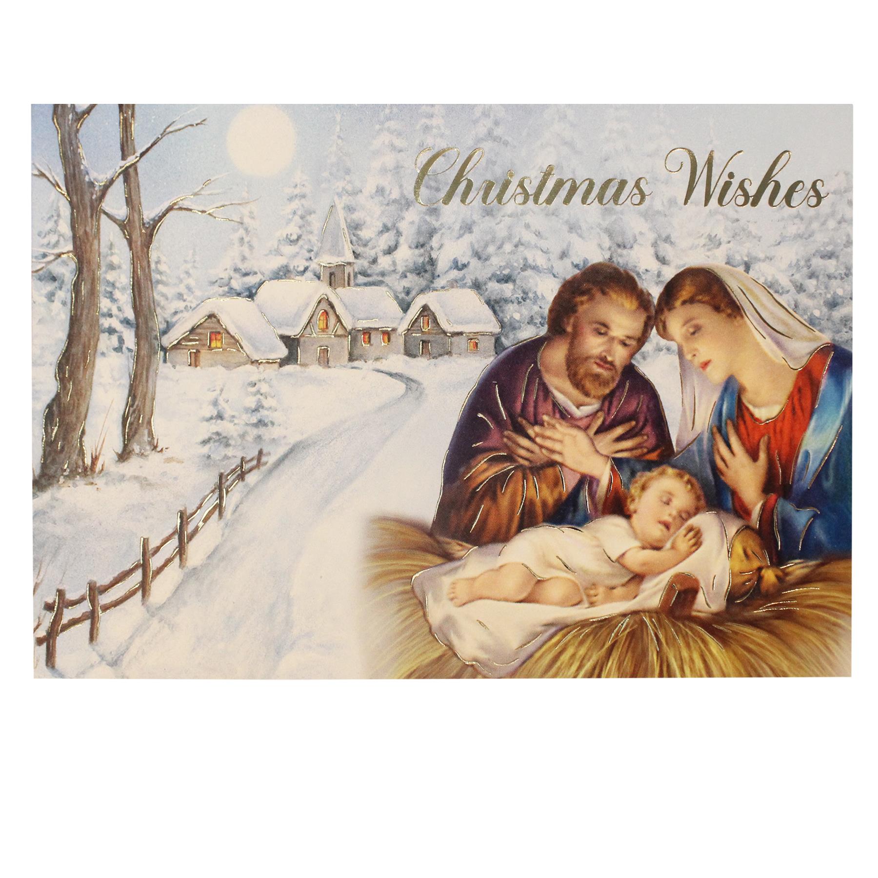 Christmas Nativity Pop Up Greeting Card and Envelope Holy Family - 97679 Design A