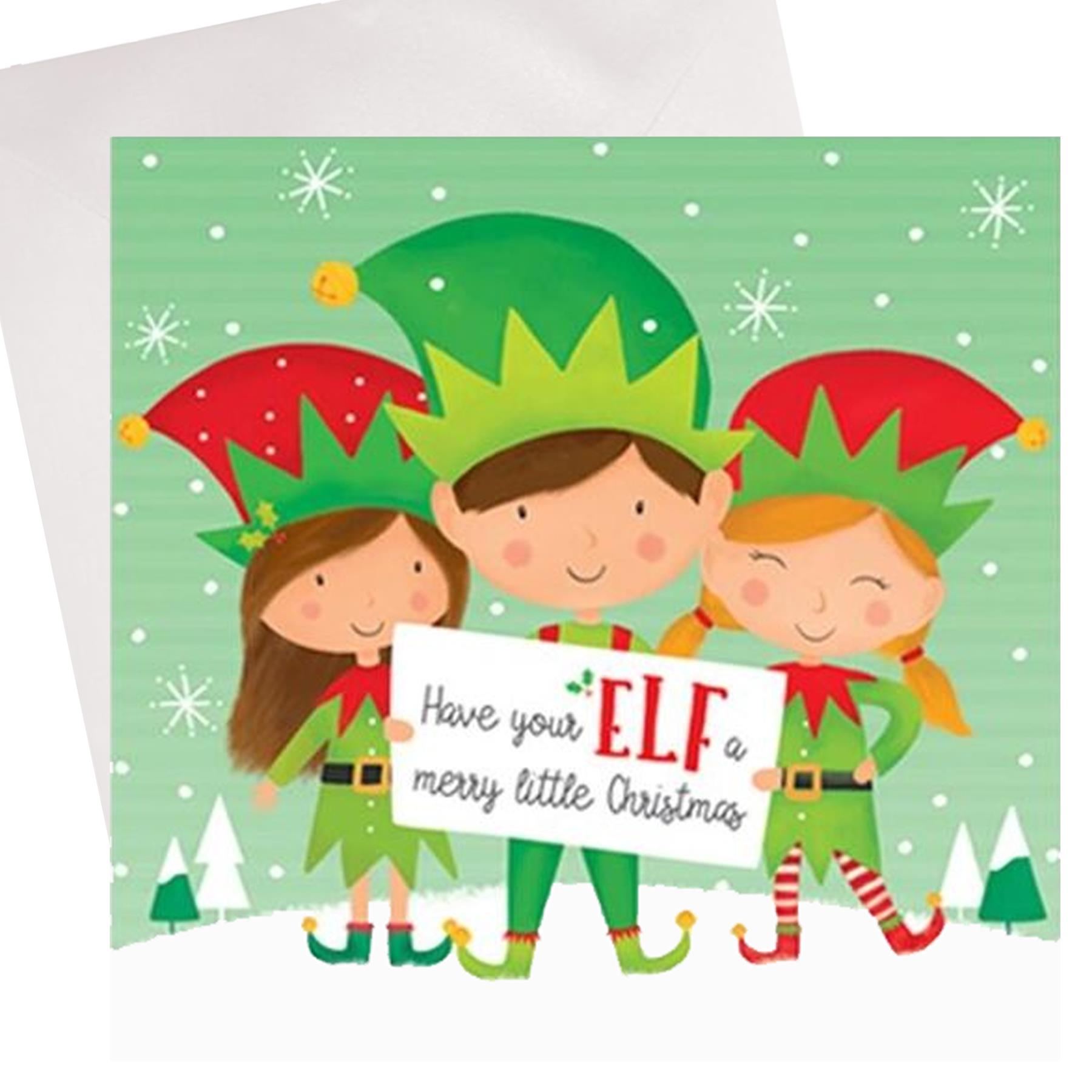 image441093944.jpg Pack of 10 Christmas Cards with Glitter Detail - 8486 Elf