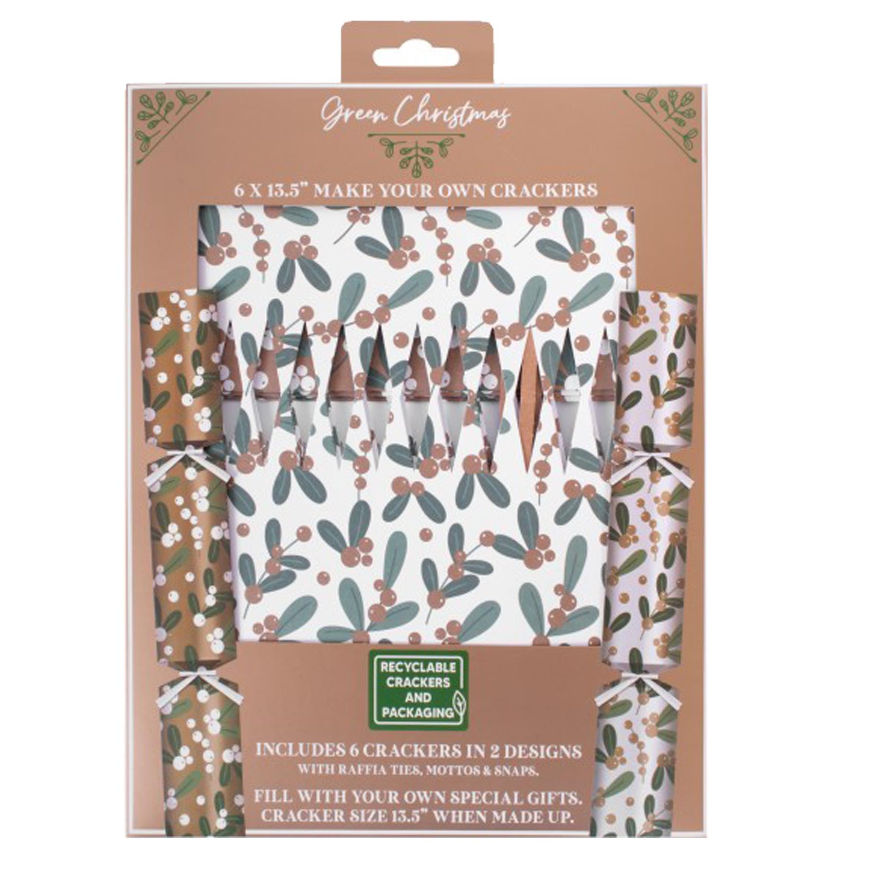 Christmas Crackers 6 Pack Make your Own 100% Recyclable - Eco Berry