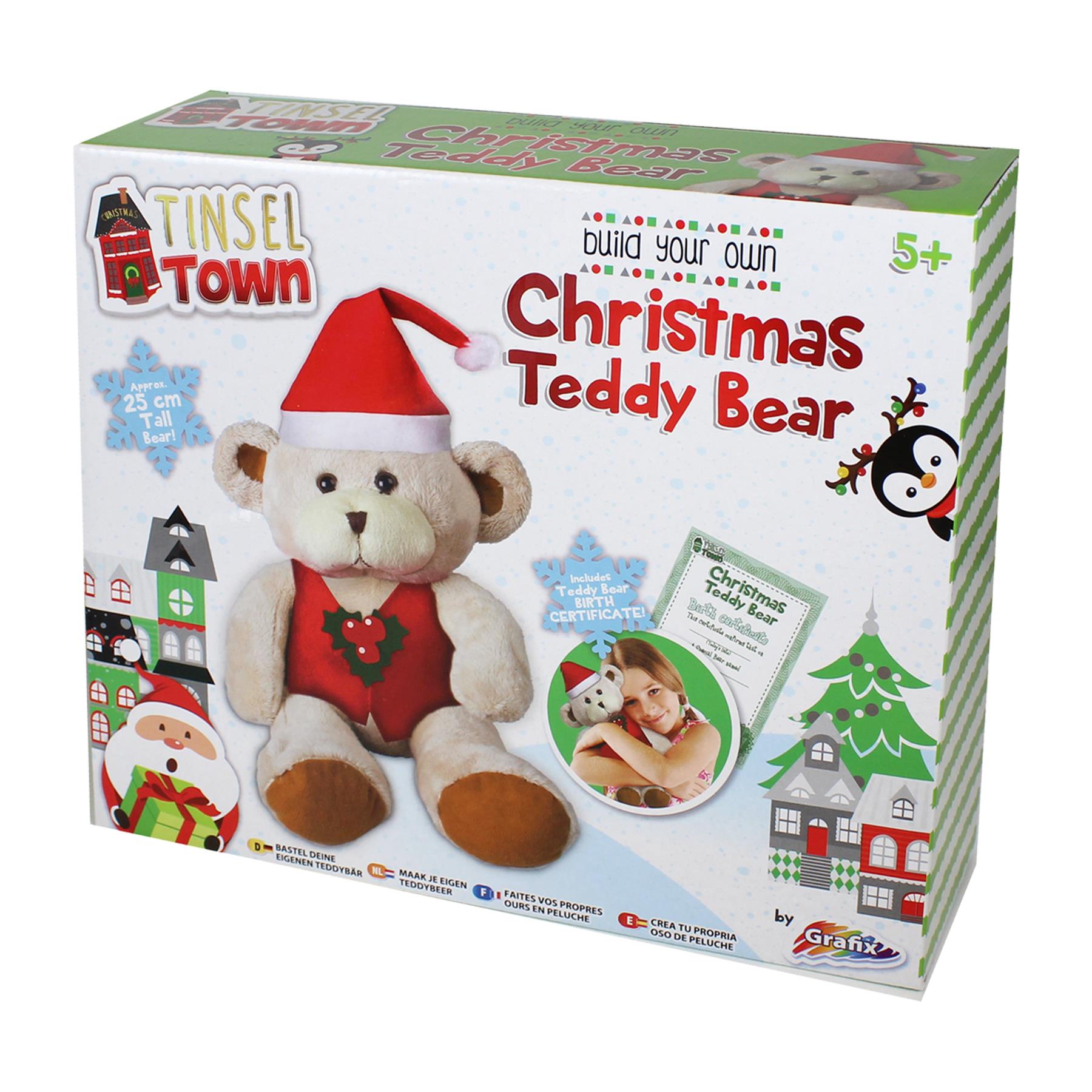 Christmas Build your own Teddy Bear Soft Toy Tinsel Town Age 5+