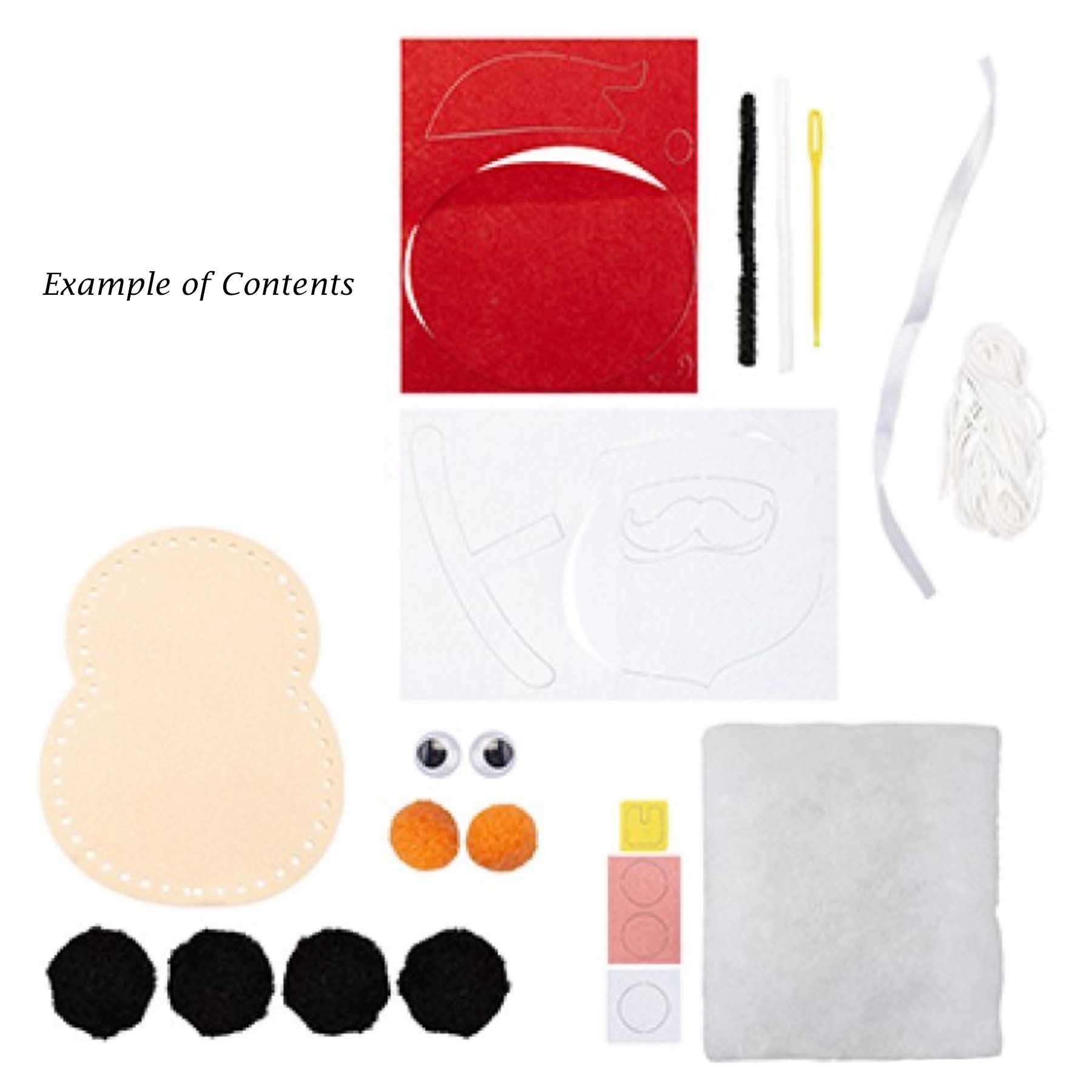 Christmas Decorations Make your Own Craft Kit Set of 3 Santa Snowman Elf