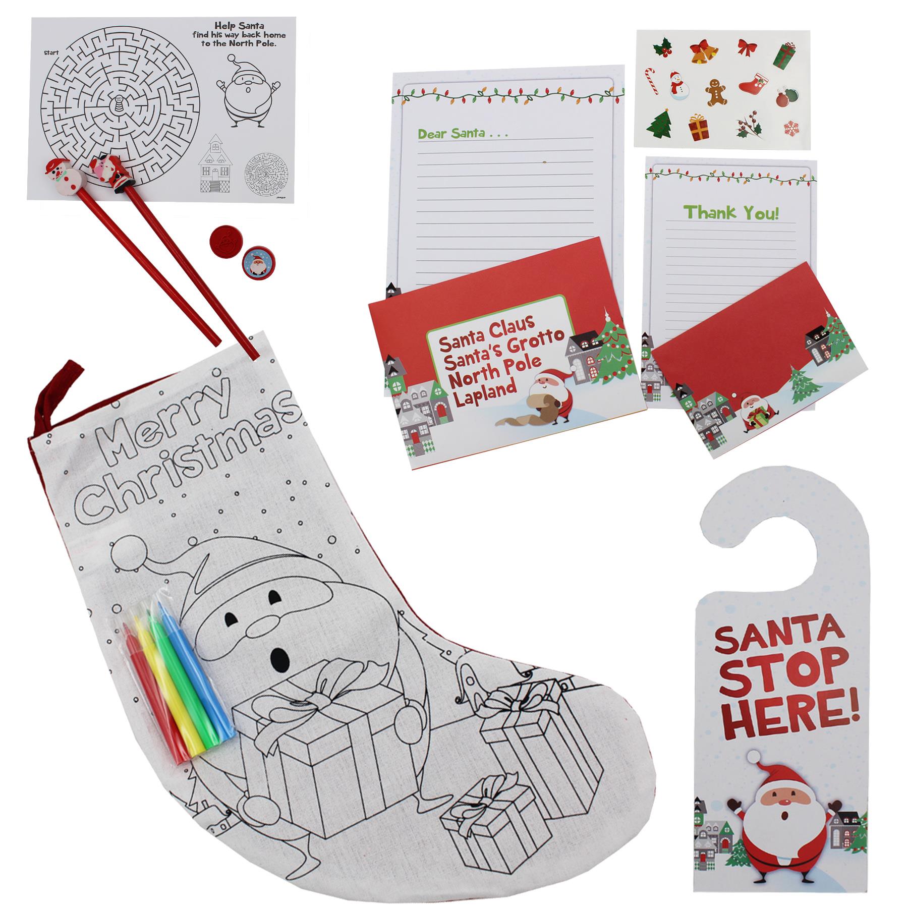 Christmas Letter to Santa Bumper Pack with Letter Stickers Stocking and More