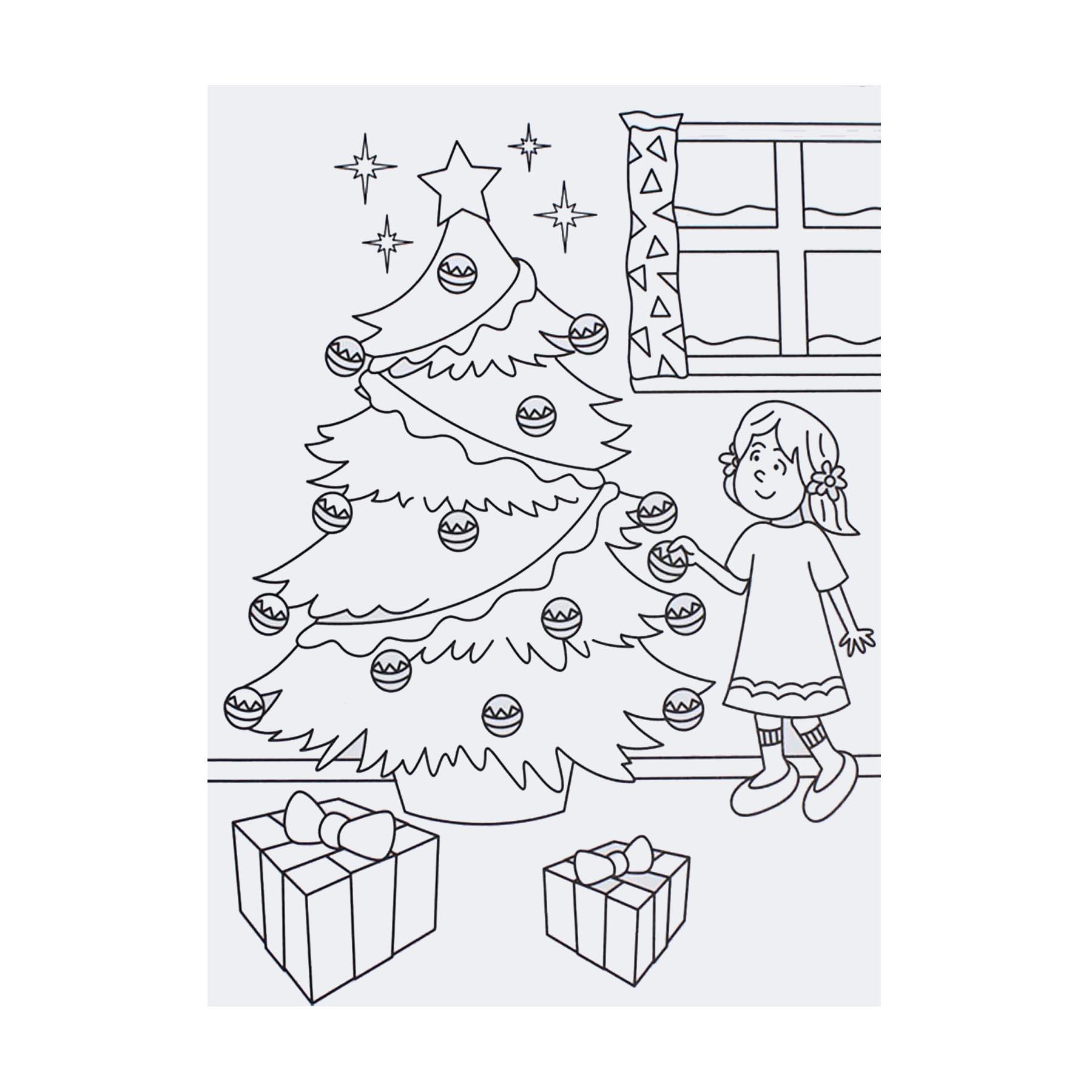 Mini Christmas Colouring Fun Book - Large Print - Stocking Filler - CF8