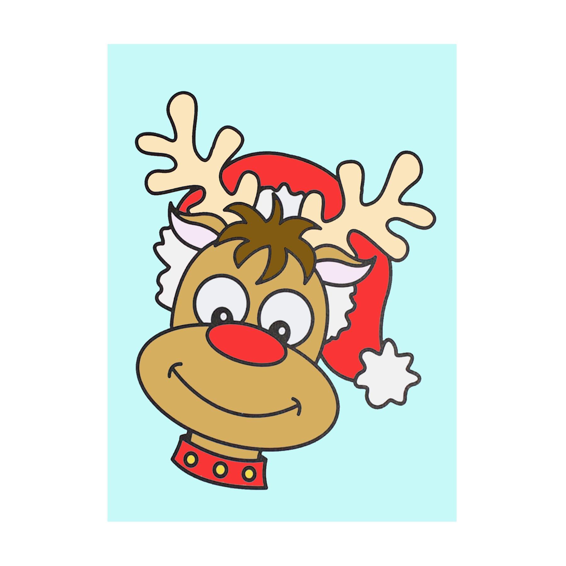 Mini Christmas Colouring Fun Book - Large Print - Stocking Filler - CF8