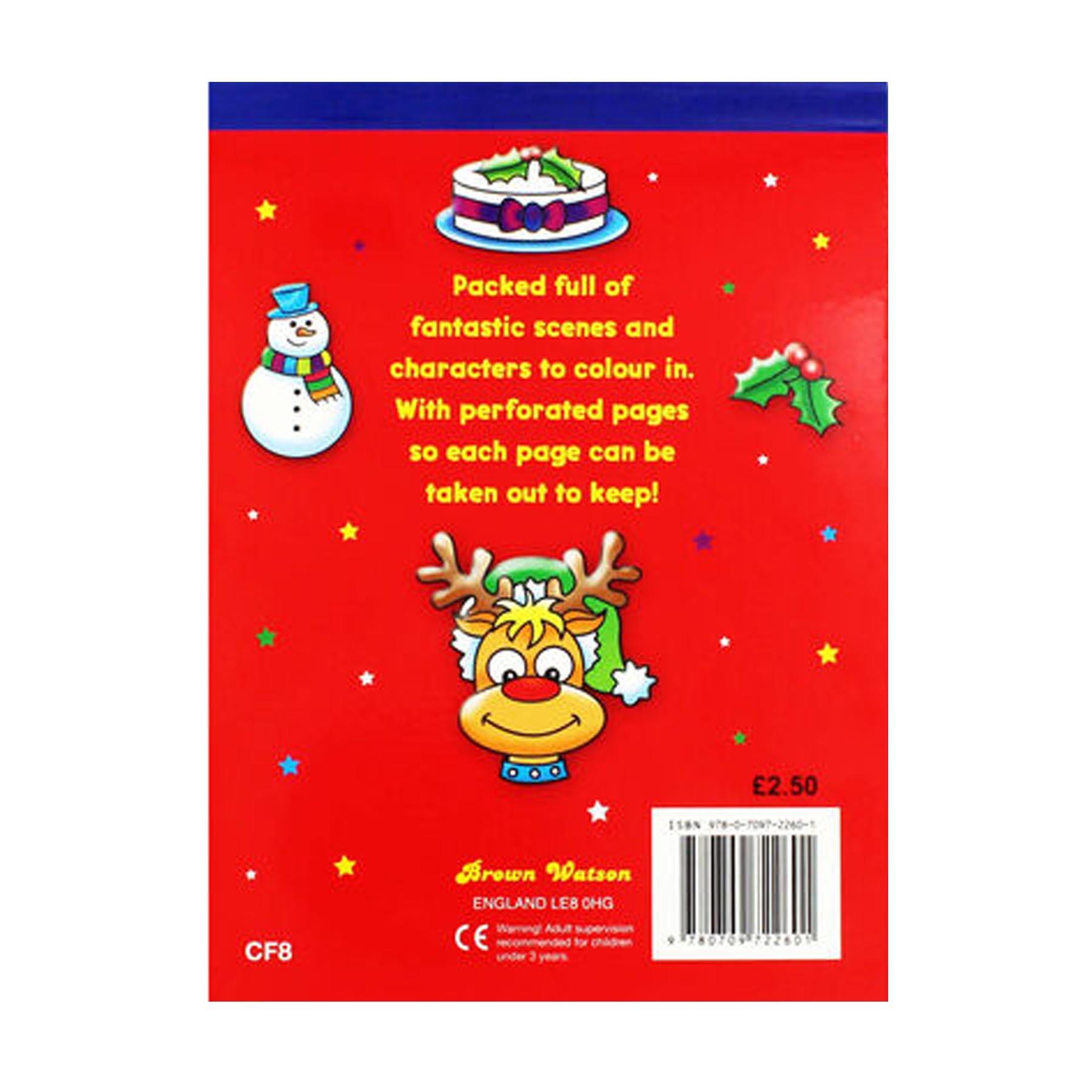 Mini Christmas Colouring Fun Book - Large Print - Stocking Filler - CF8
