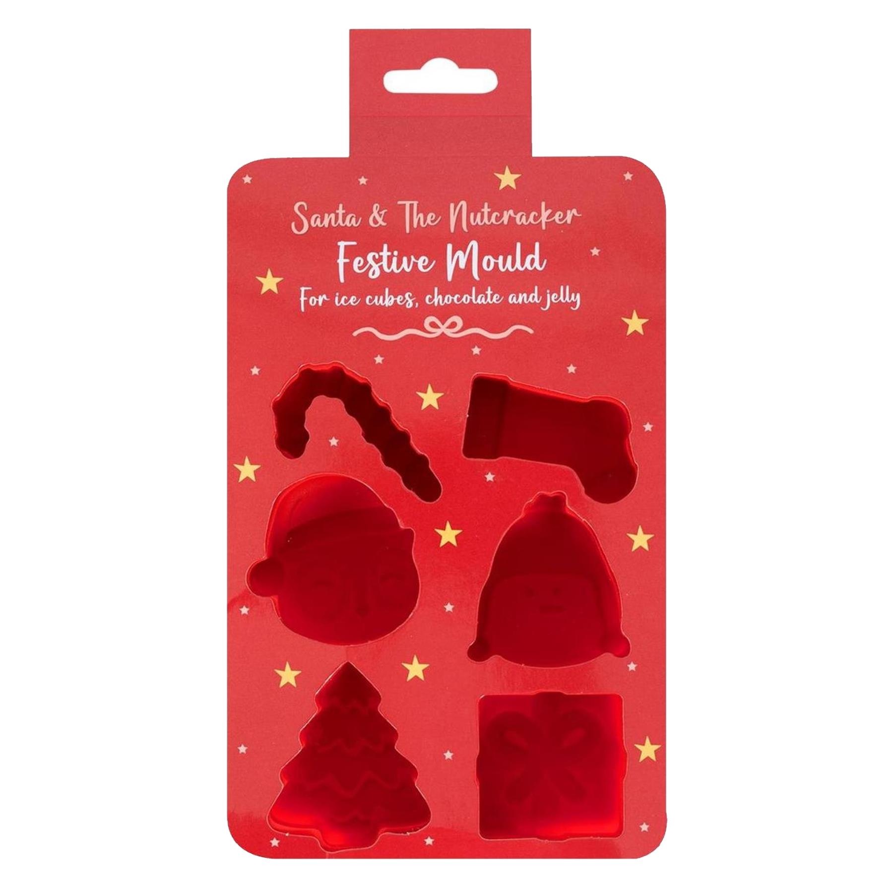 Christmas Festive Shapes Silicone Mould 8 Section Ice Cube Cakes Chocolates Reusable