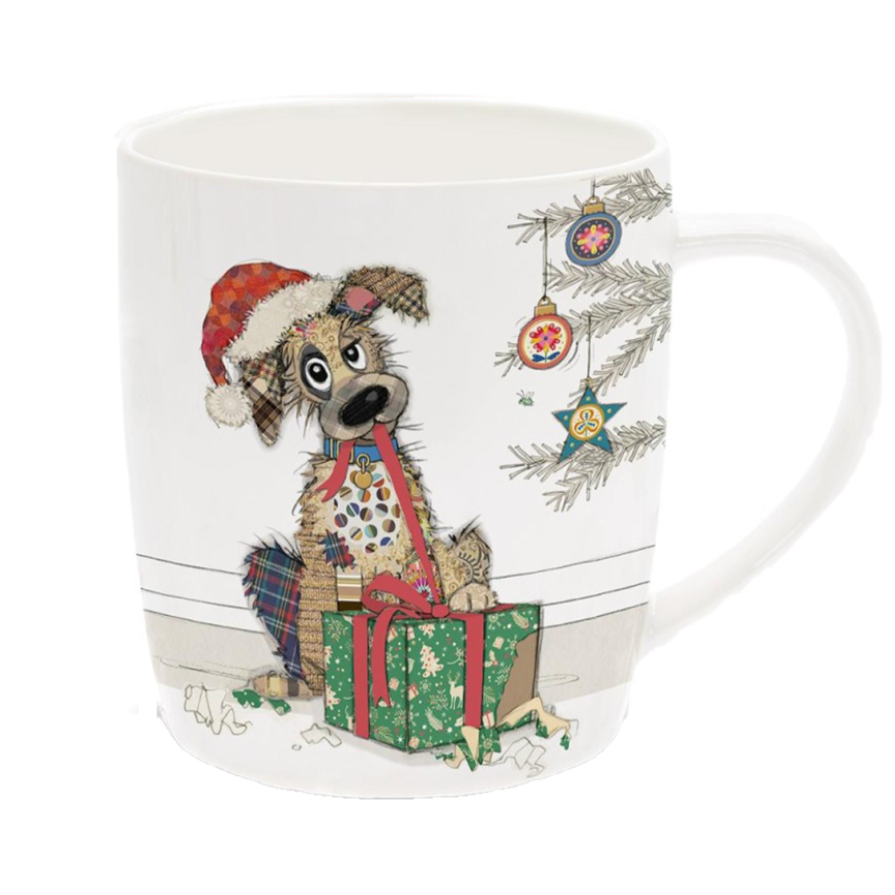 Christmas Mug Bug Art Festive Design Tableware - Dog
