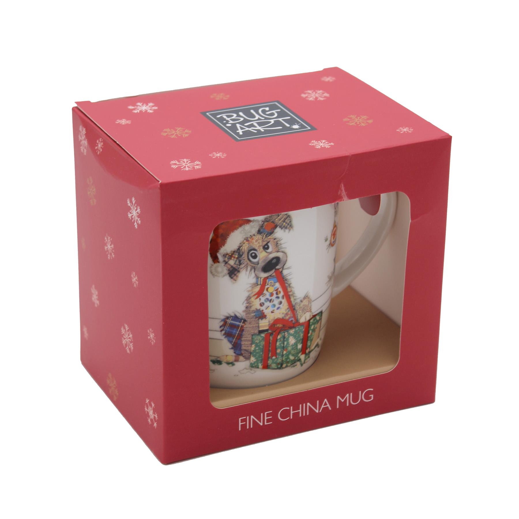 Christmas Mug Bug Art Festive Design Tableware - Dog