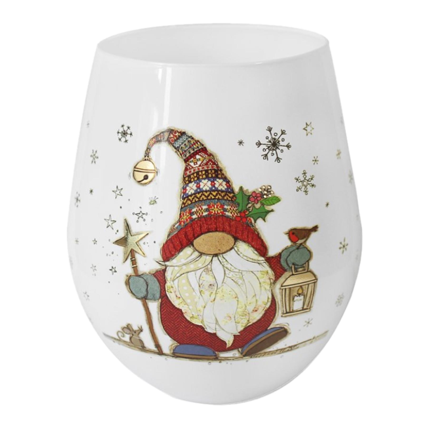 Christmas Stemless Wine Glass Bug Art Tableware - Gonk