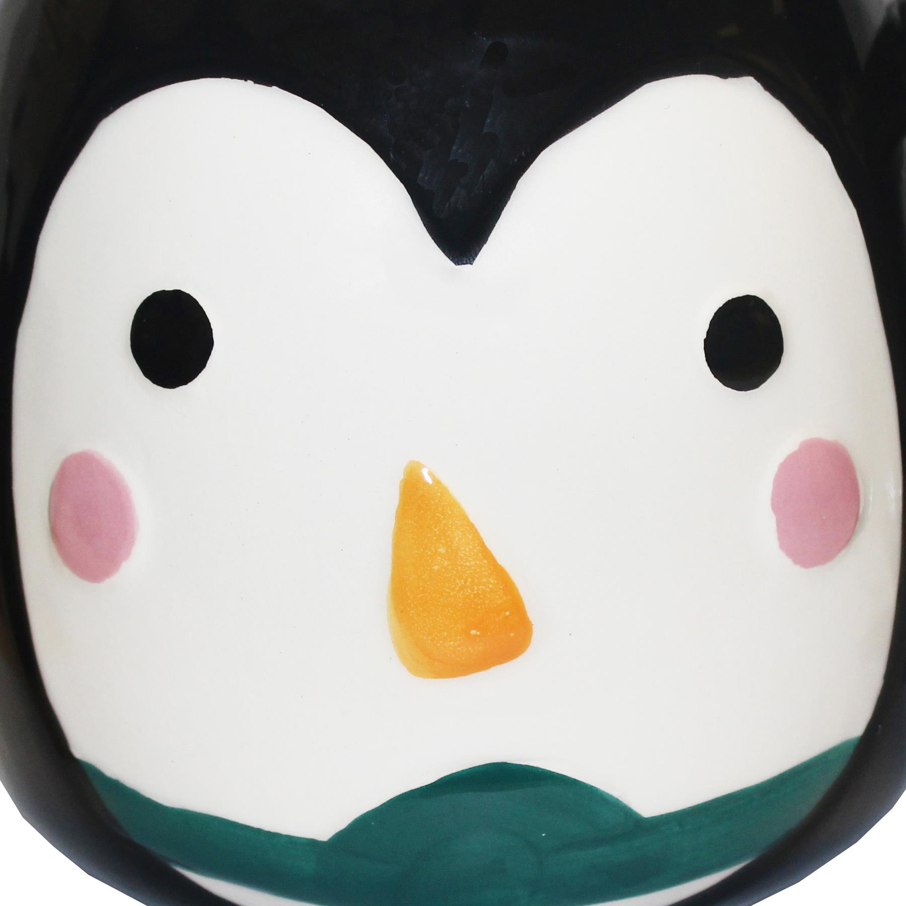Christmas Mug Ceramic with Character Face Penguin