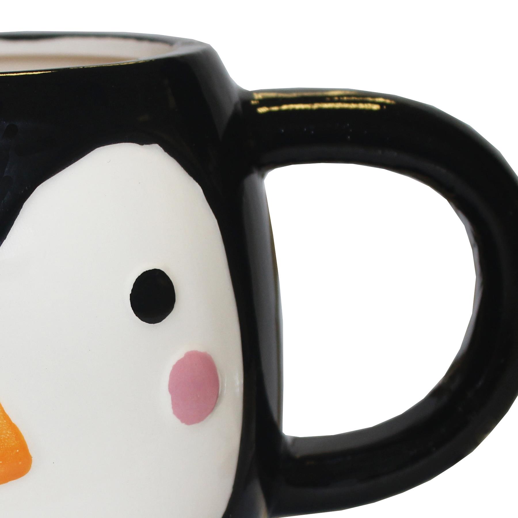 Christmas Mug Ceramic with Character Face Penguin