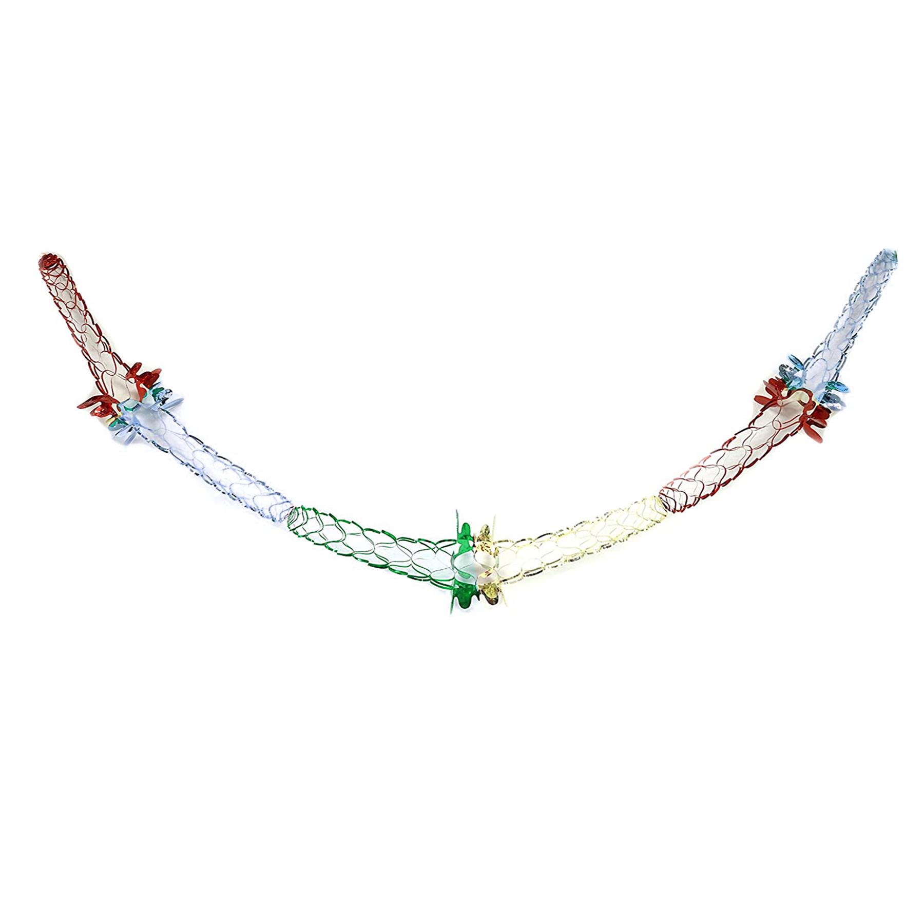 Christmas Foil Ceiling Decorations Multicolour - 15cm x 2.7M Garland