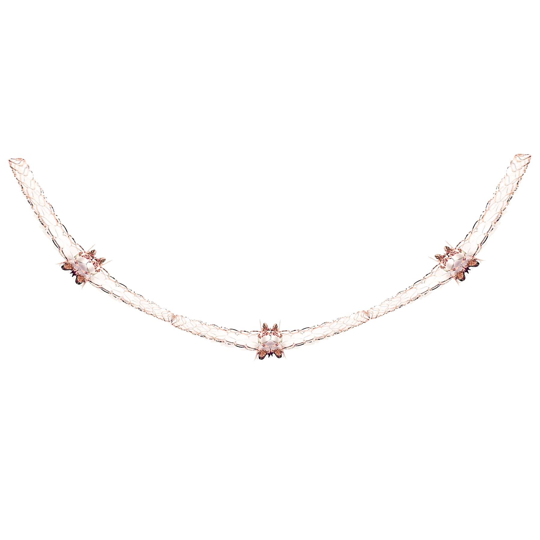 Christmas Foil Ceiling Decorations Rose Gold - 15cm x 2.7M Garland x1