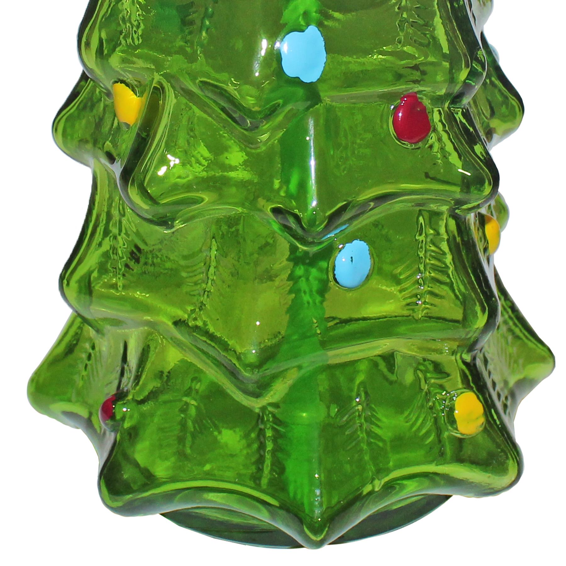 Christmas Glass Cup with Straw Novelty Tree Shape Design