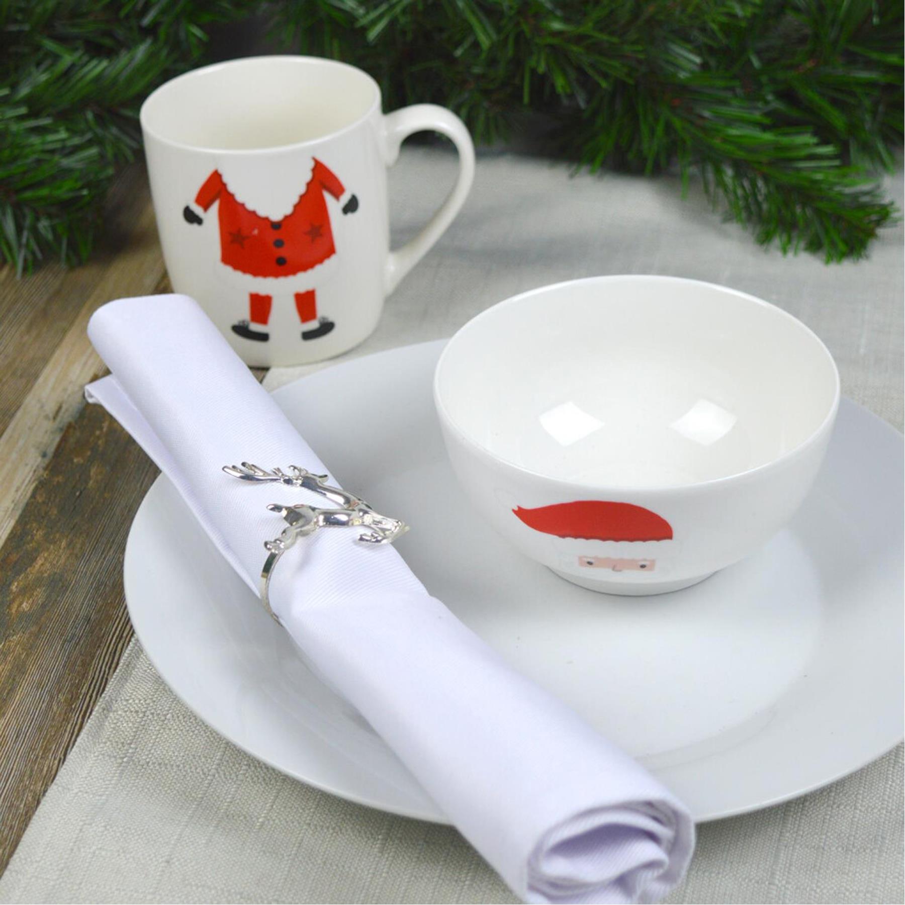Christmas Mug and Bowl Gift Set Porcelain Santa Design