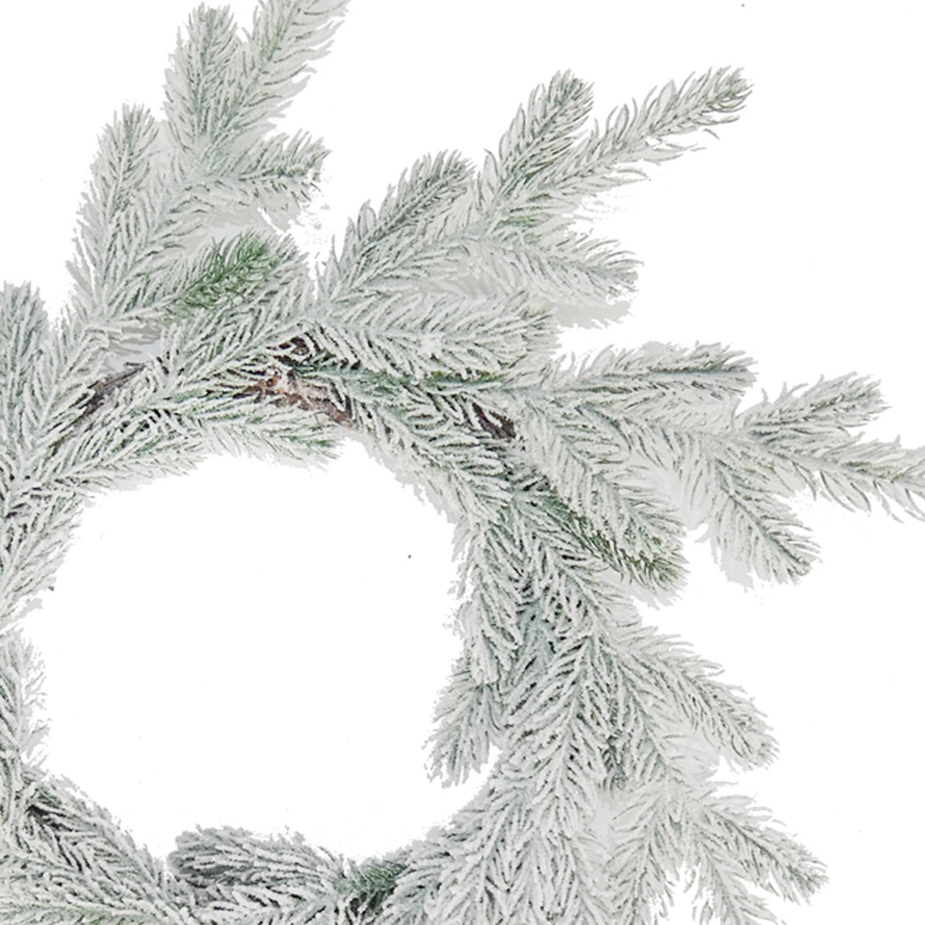 Artificial Christmas Wreath Snowy Fir Decoration 50cm