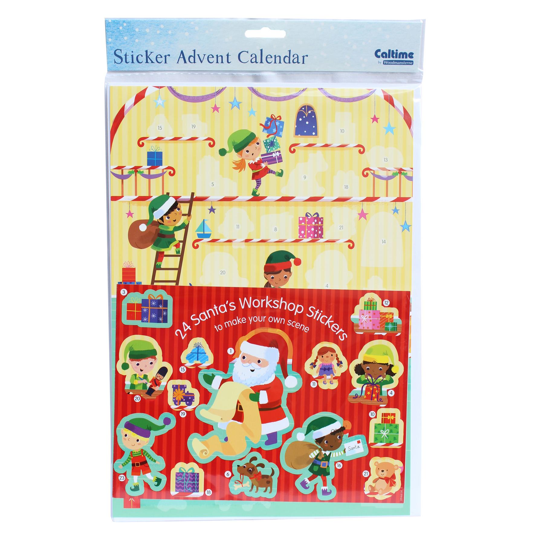 Christmas Countdown Sticker Advent Calendar - 24 Windows - 394614 Santa