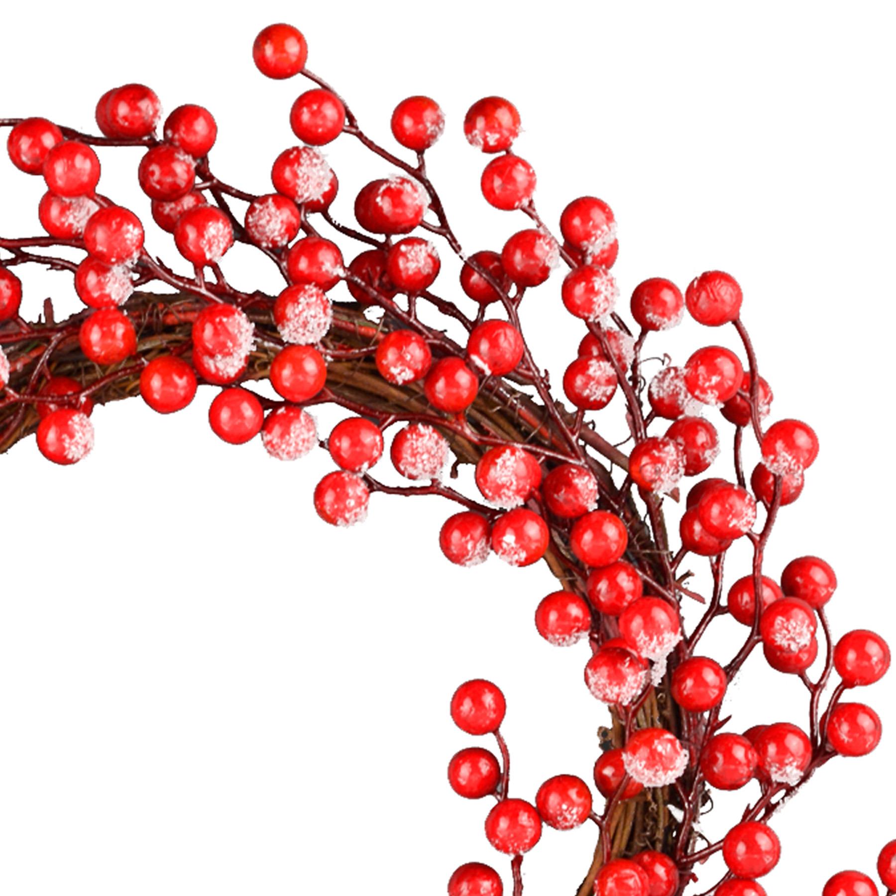image442967434.jpg Christmas Wreath Artificial Frosted Berry 45cm - Door Decoration