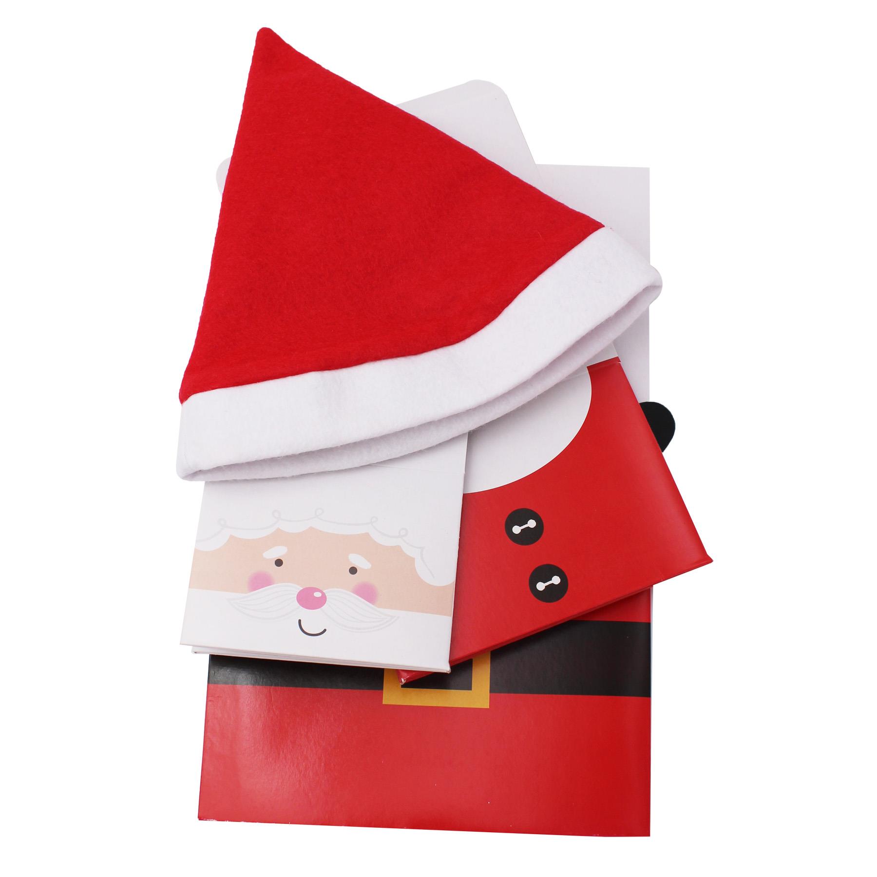 Christmas Gift Boxes 3 Pack Stacking Santa with Hat and Arms Set of 2