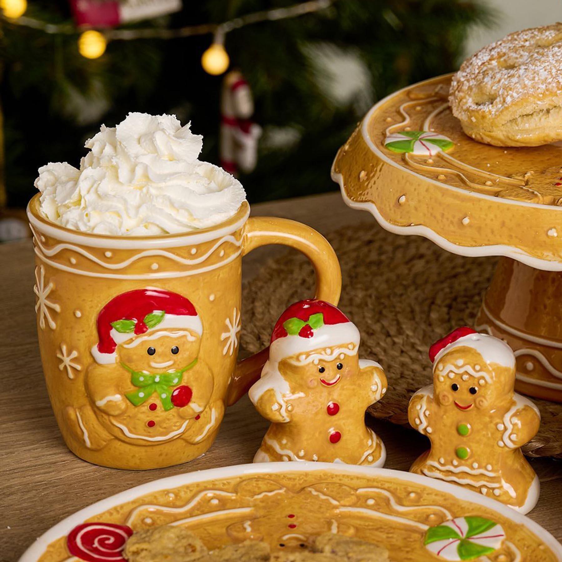 Christmas Mug Tea Coffee Hot Chocolate Novelty Ceramic Gingerbread Design
