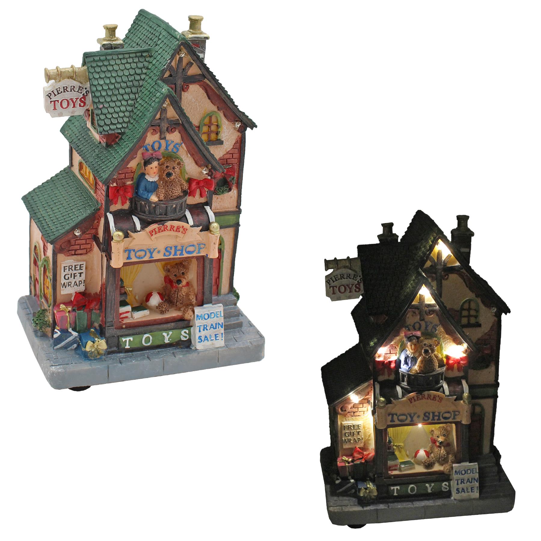 Christmas LED Light up Village Shop Battery Operated - Pierre's Toys