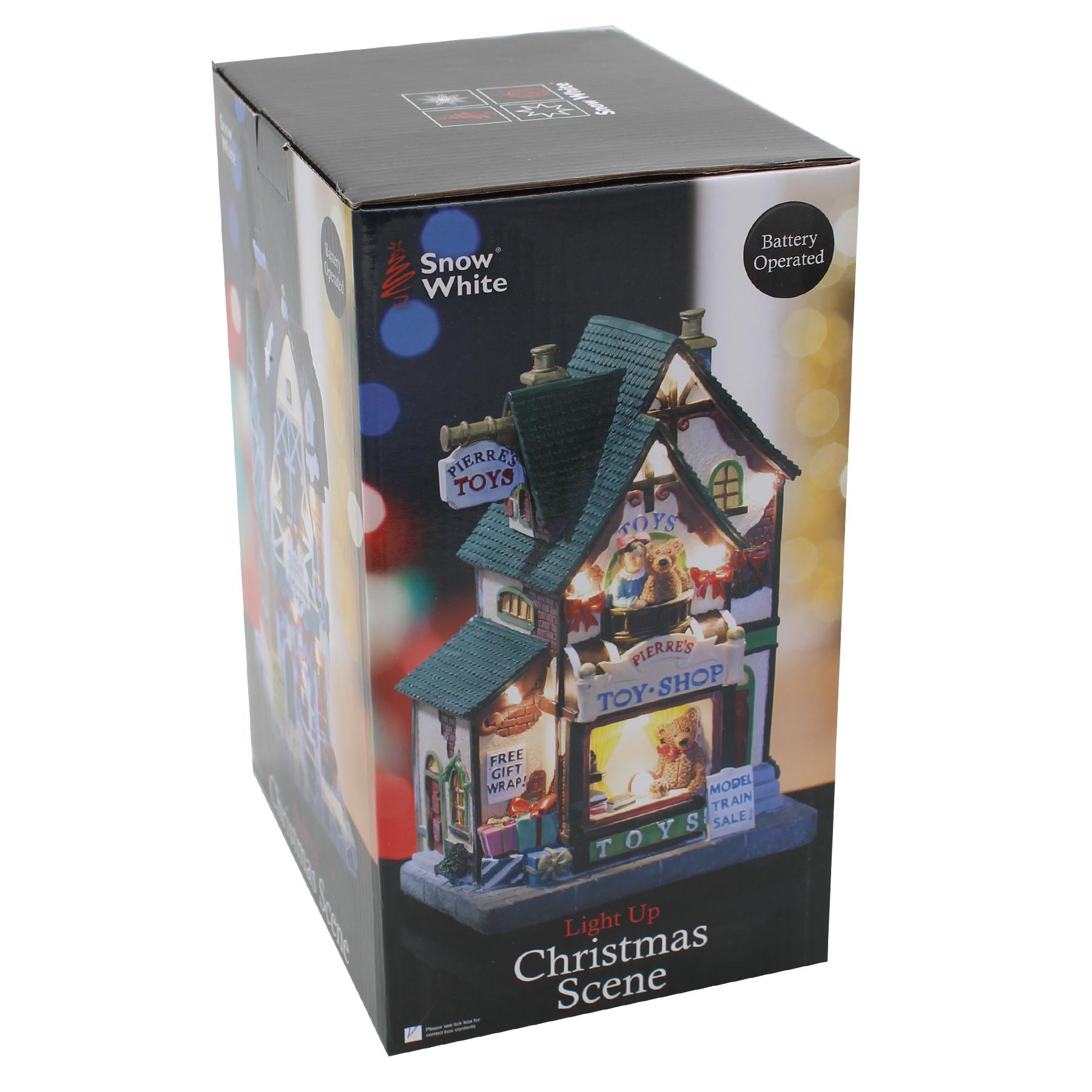 Christmas LED Light up Village Shop Battery Operated - Pierre's Toys