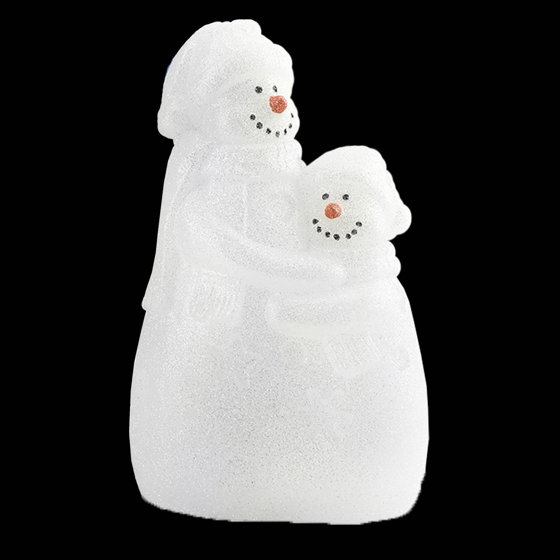 Christmas Snowman Ornament Battery LED Light up Wax Decoration LP25320