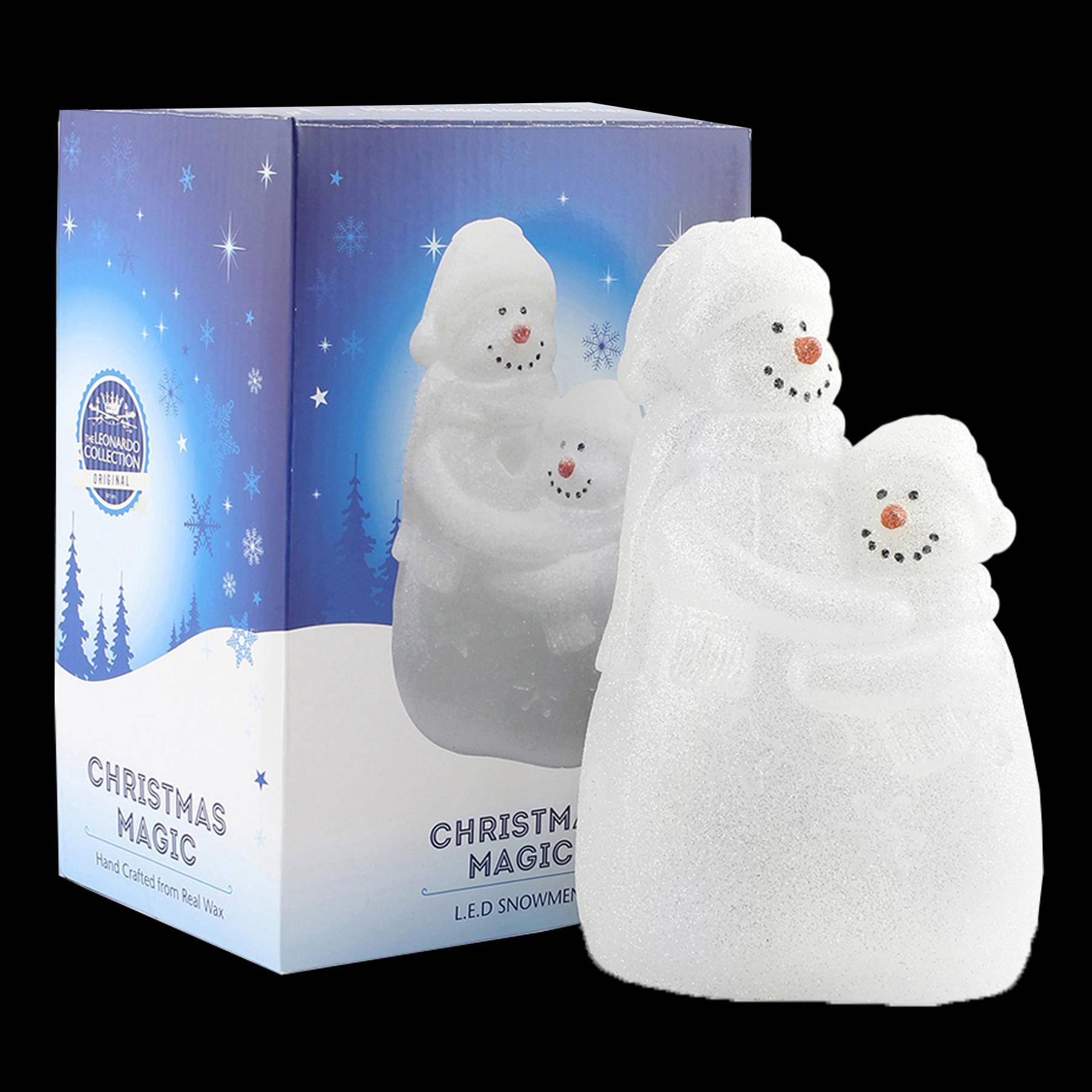 Christmas Snowman Ornament Battery LED Light up Wax Decoration LP25320