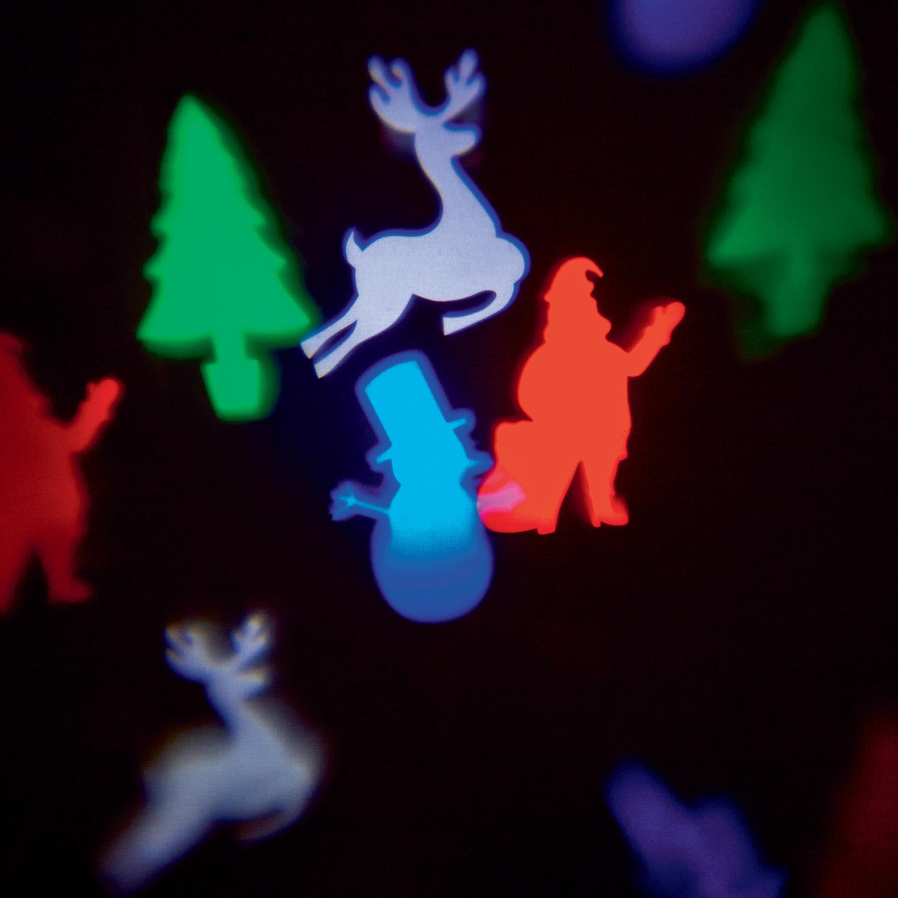 Christmas LED Coloured Light Projector with Christmas Shapes LV141392