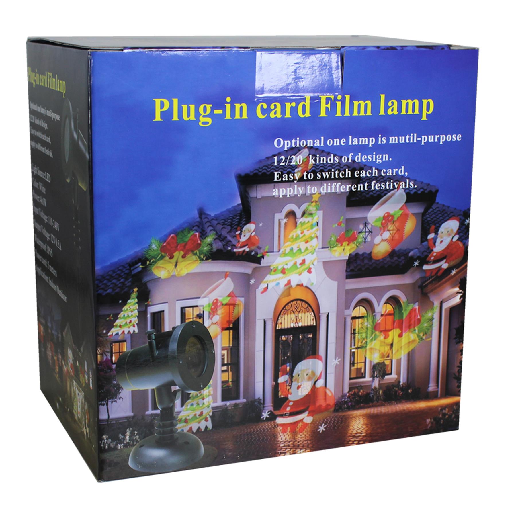 Plug in Card Film Lamp Projector Christmas Halloween, Festivals, Weddings 12 Designs