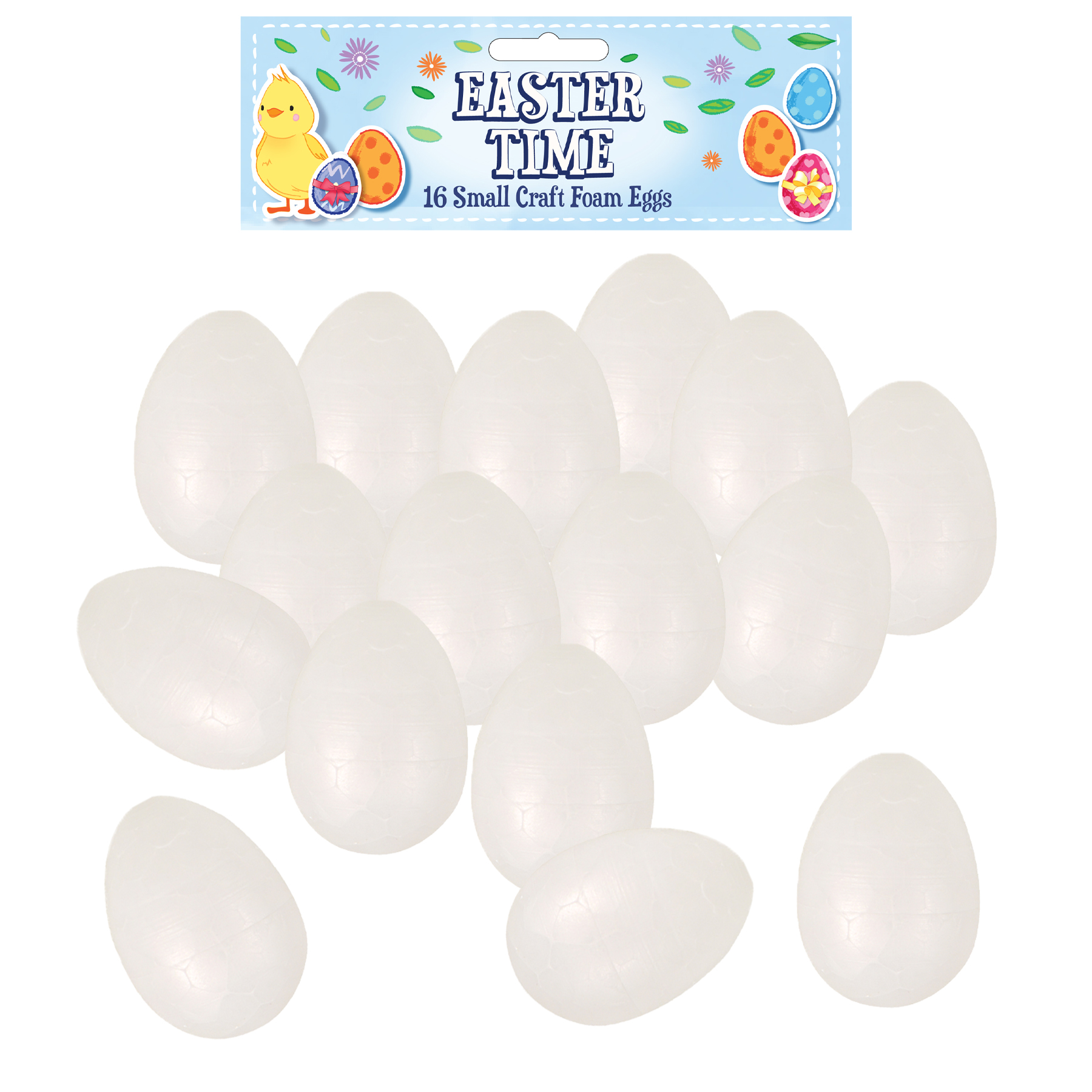 Easter Foam Eggs 16 Pack 4cm Decorations, Bonnet Making, Egg Hunt, Arts and Crafts