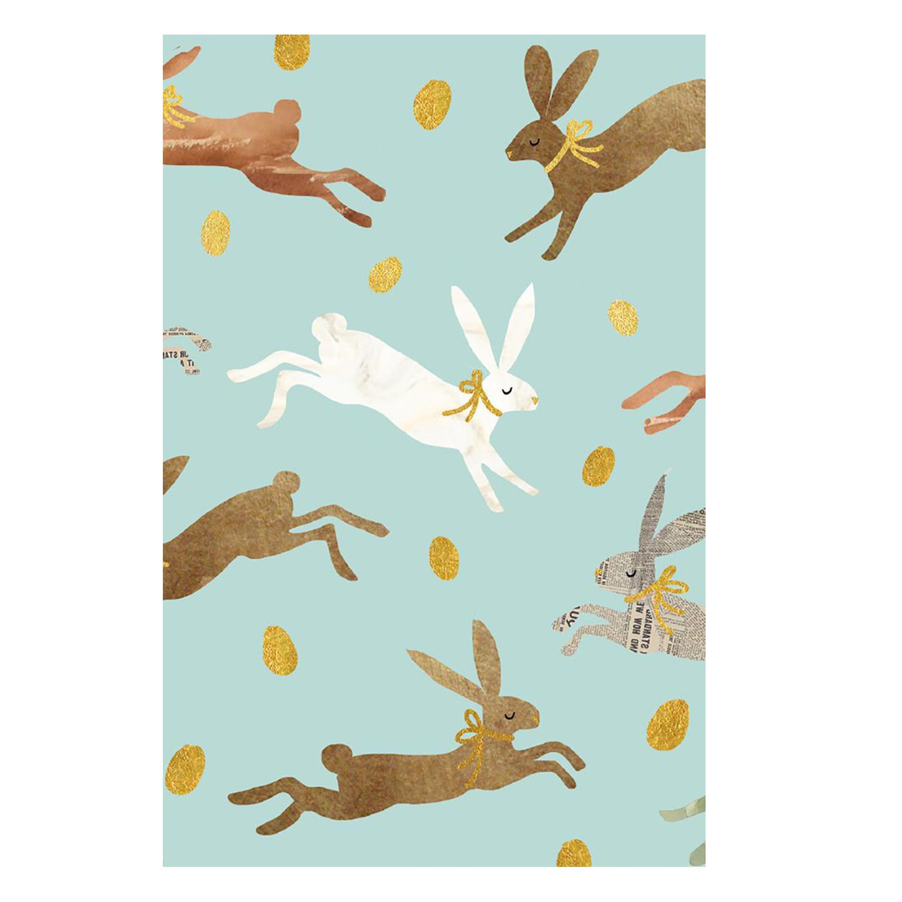 image449977643.jpg Easter Hares and Eggs Greeting Card with White Envelope