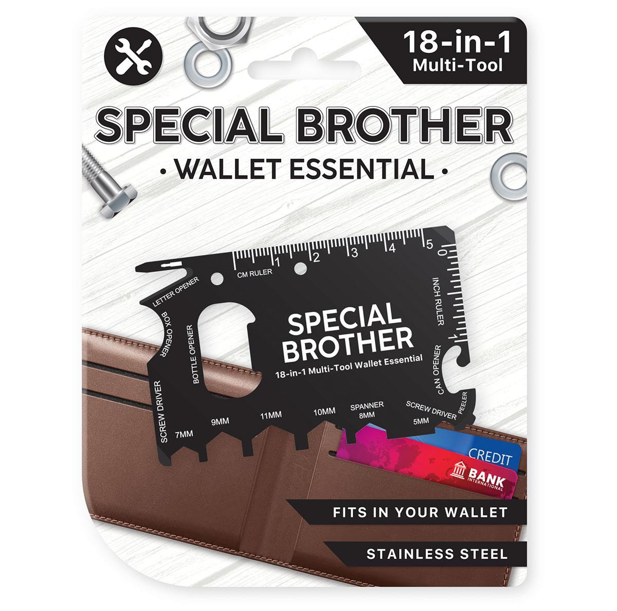 Special Brother Multi-tool Wallet Essential 18 in 1 Stainless Steel Card