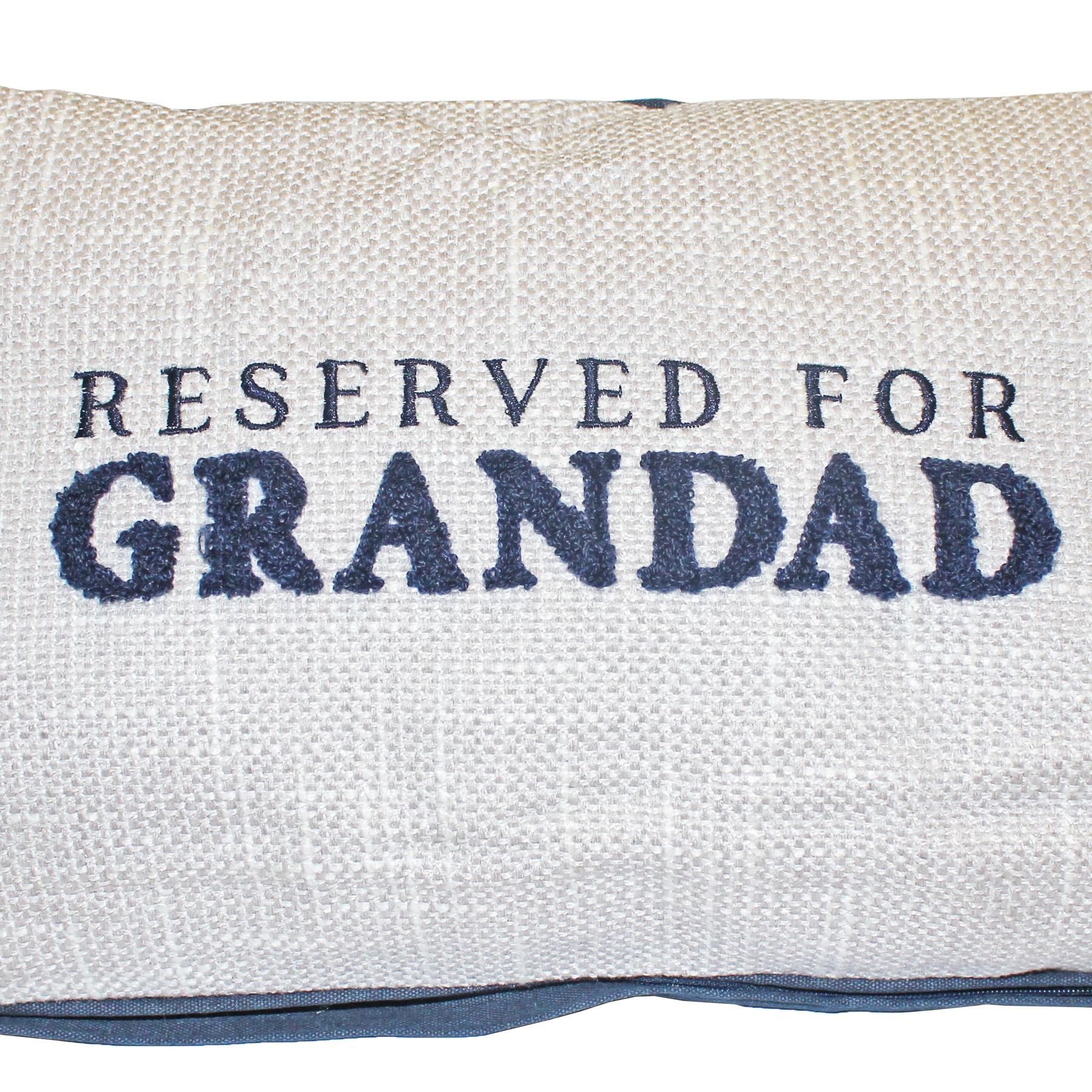 Reserved for Grandad Cushion and Cover 45cm x 25cm Father's Day Gift
