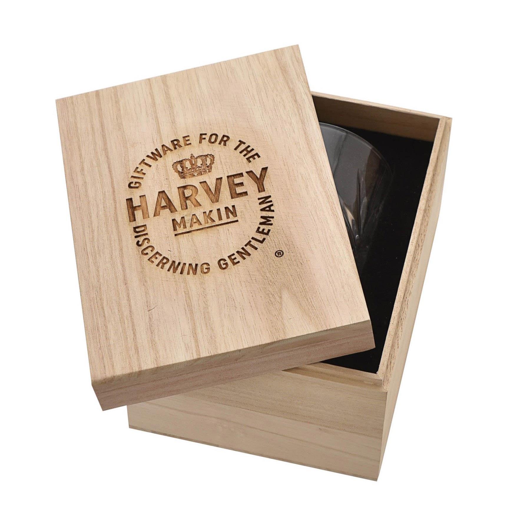 Whisky Glass and Stones Set with Wooden Box