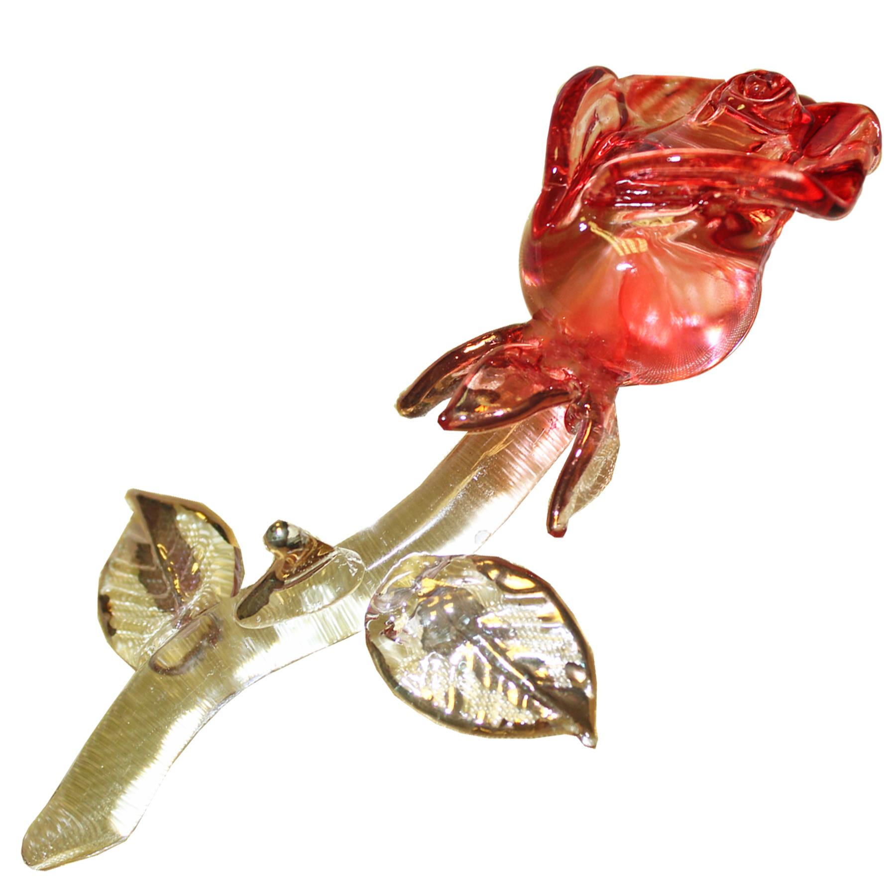 Glass Rose Ornament Tribute to my Mother Gift Boxed with Verse