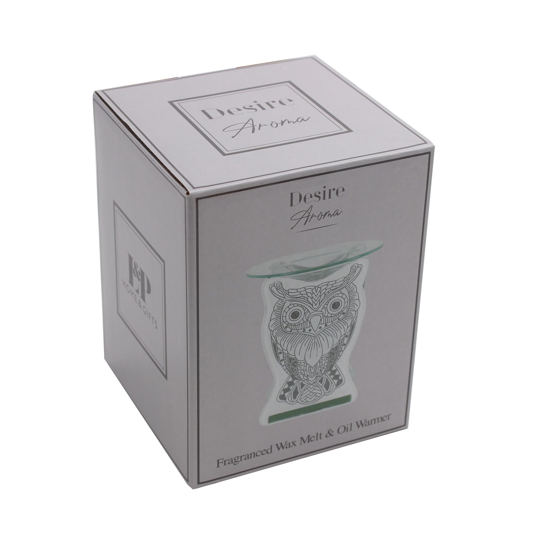Glass Wax Melt / Oil Warmer / Candle Holder and FREE Wax Melts - Owl