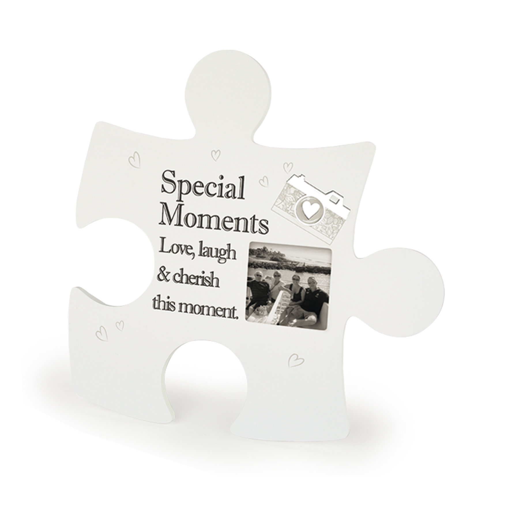 Jigsaw Piece Wall Art White Plaque / Photo Frame - Special Moments