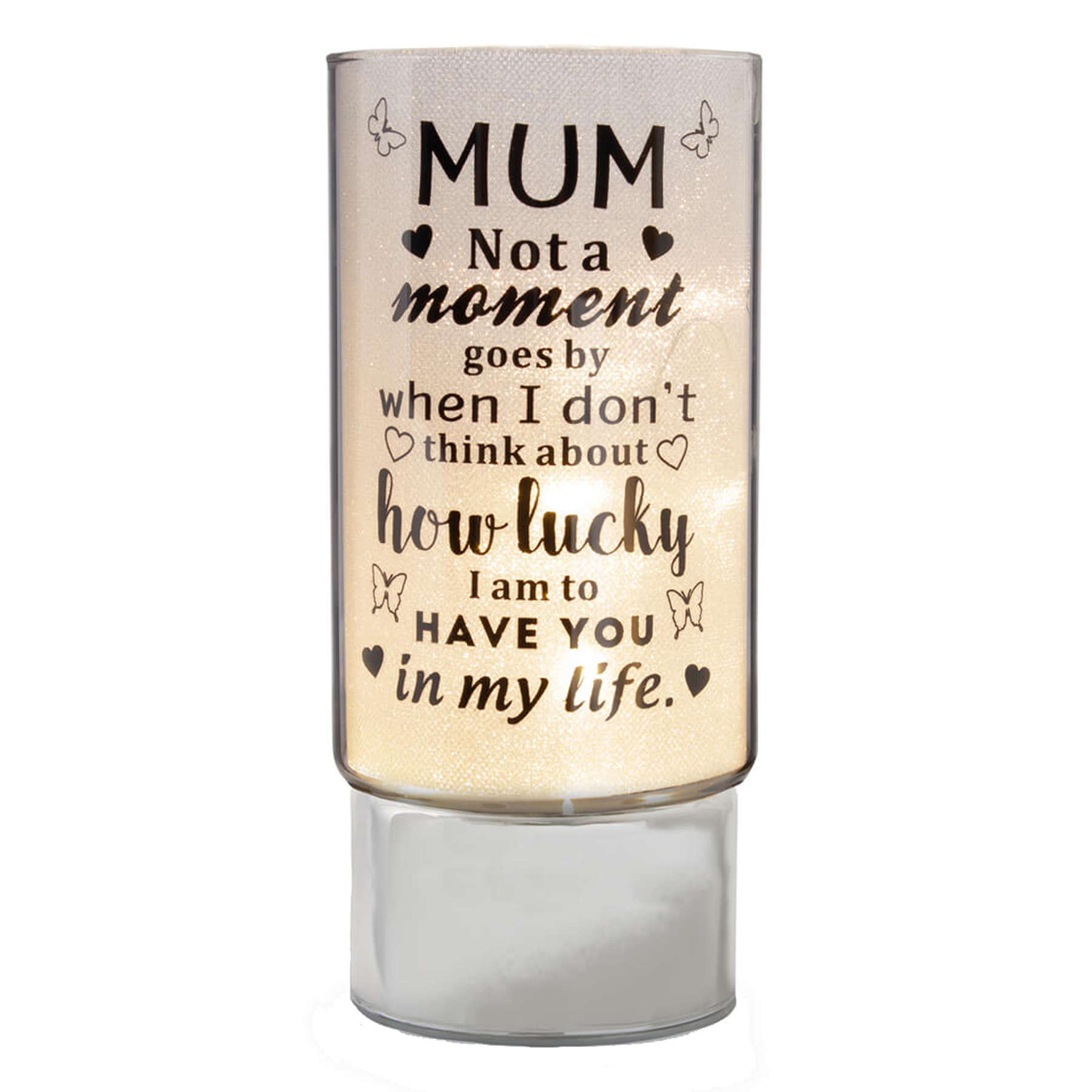 LED Tube Light with Sentiment - Battery Operated - Mum