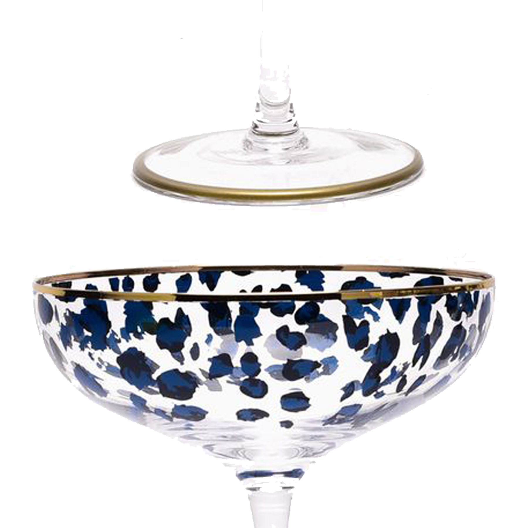 Set of 2 Leopard Print Cocktail Glasses Gift Boxed