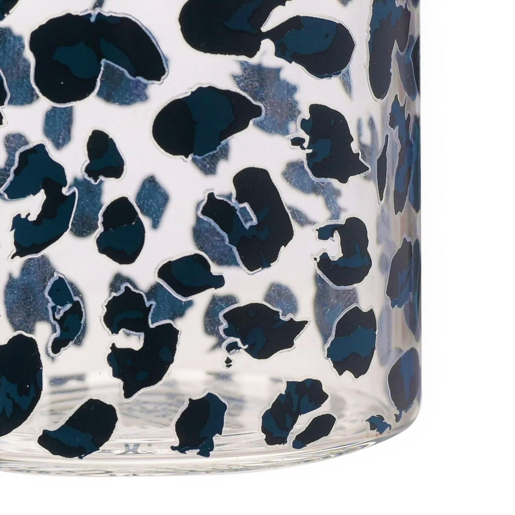 Leopard Print Glass Water Bottle 420ml Gift Boxed