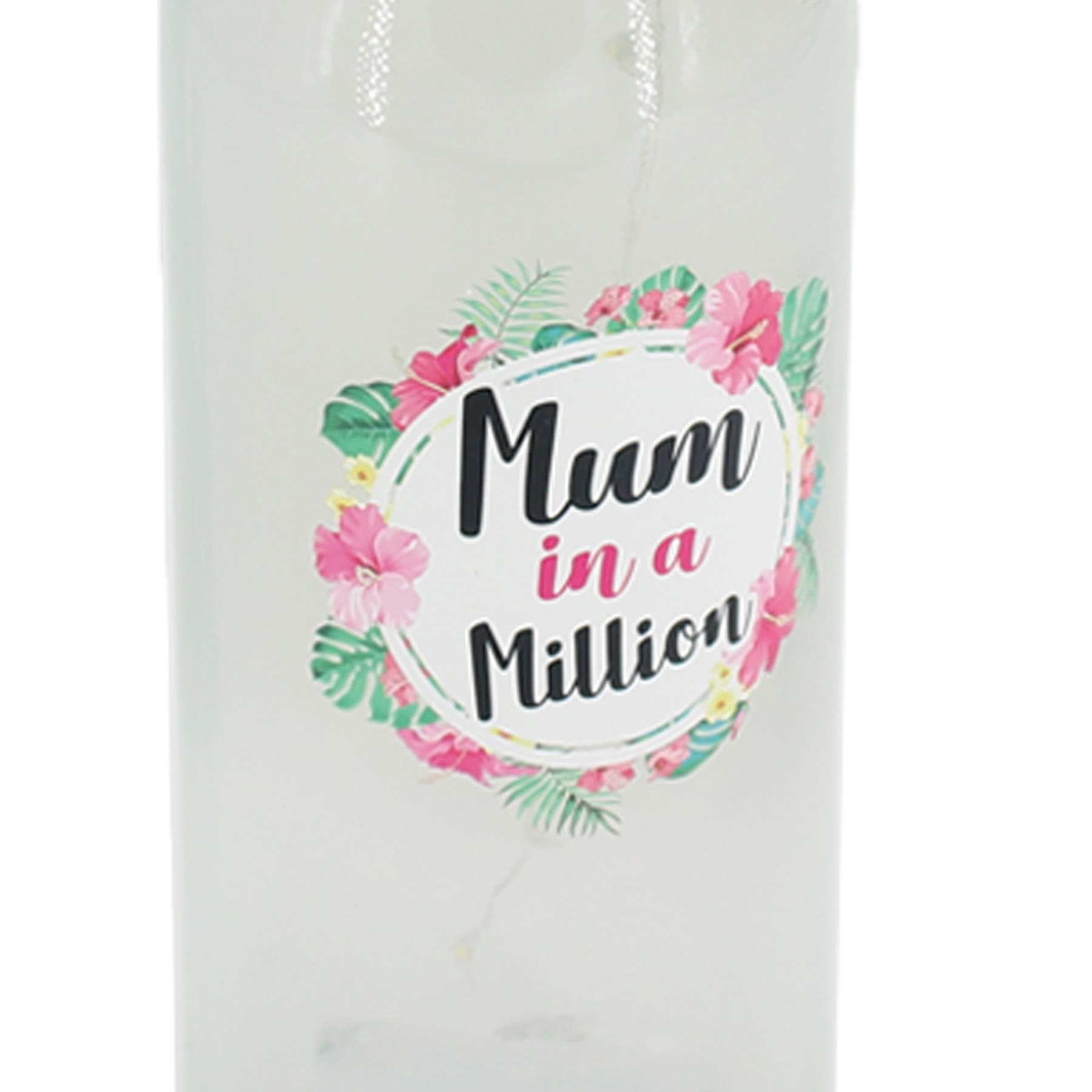 Mum in a Million Glass Light up Wine Bottle - Mother's Day Gift