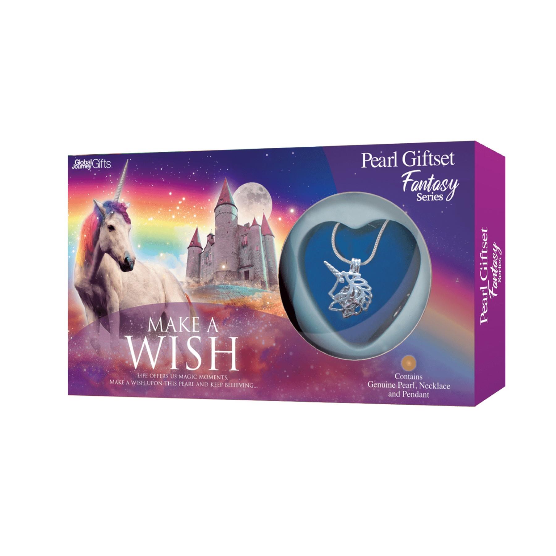 Unicorn Wish Pearl and Pendant Necklace Gift Set