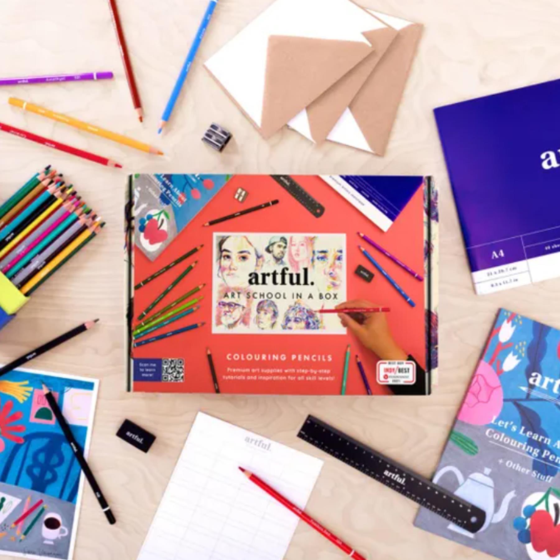 Artful Art School in a Box Christmas Gift - Colouring Pencils