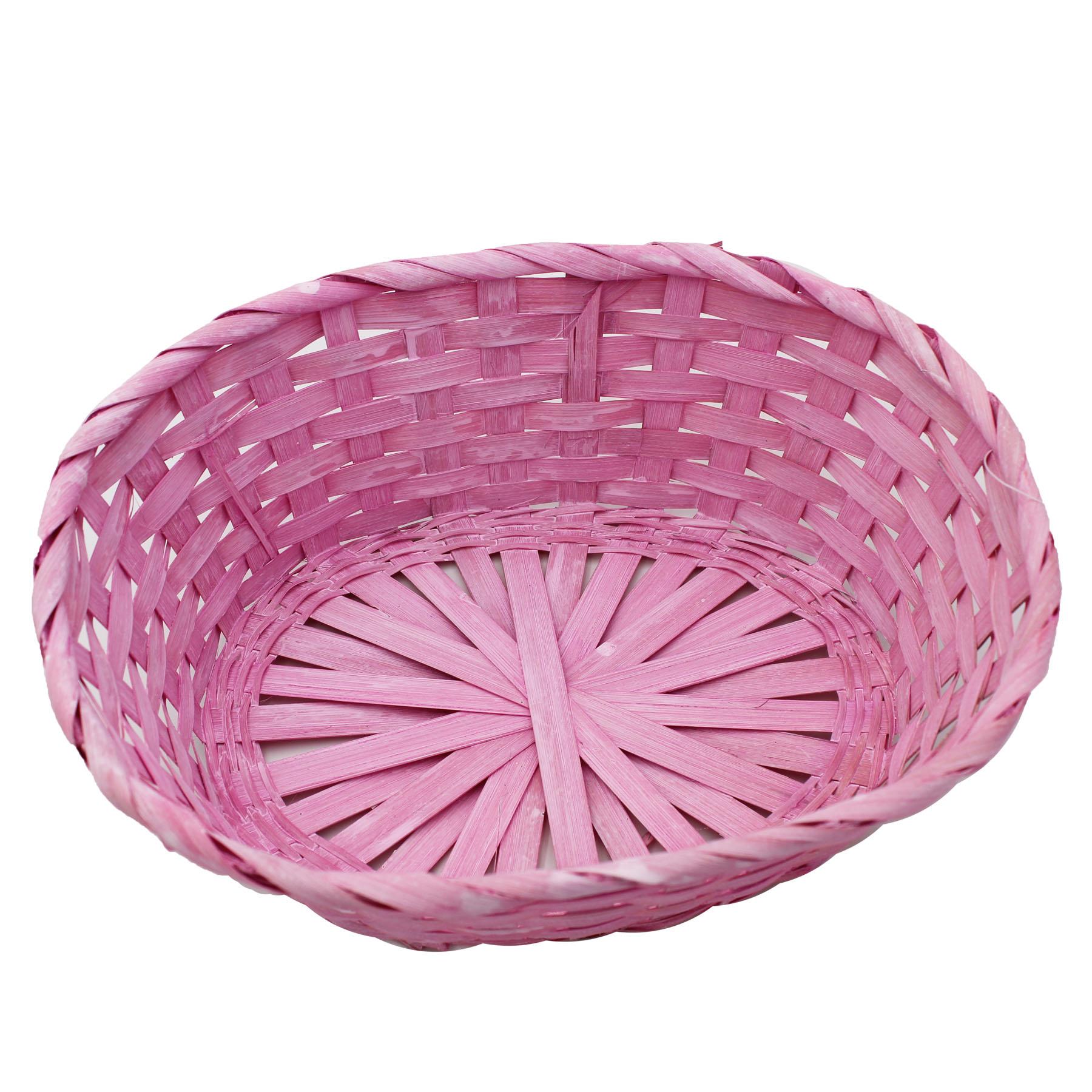 Pink Woven Hamper Gift Basket Valentines Mother's Day Birthday